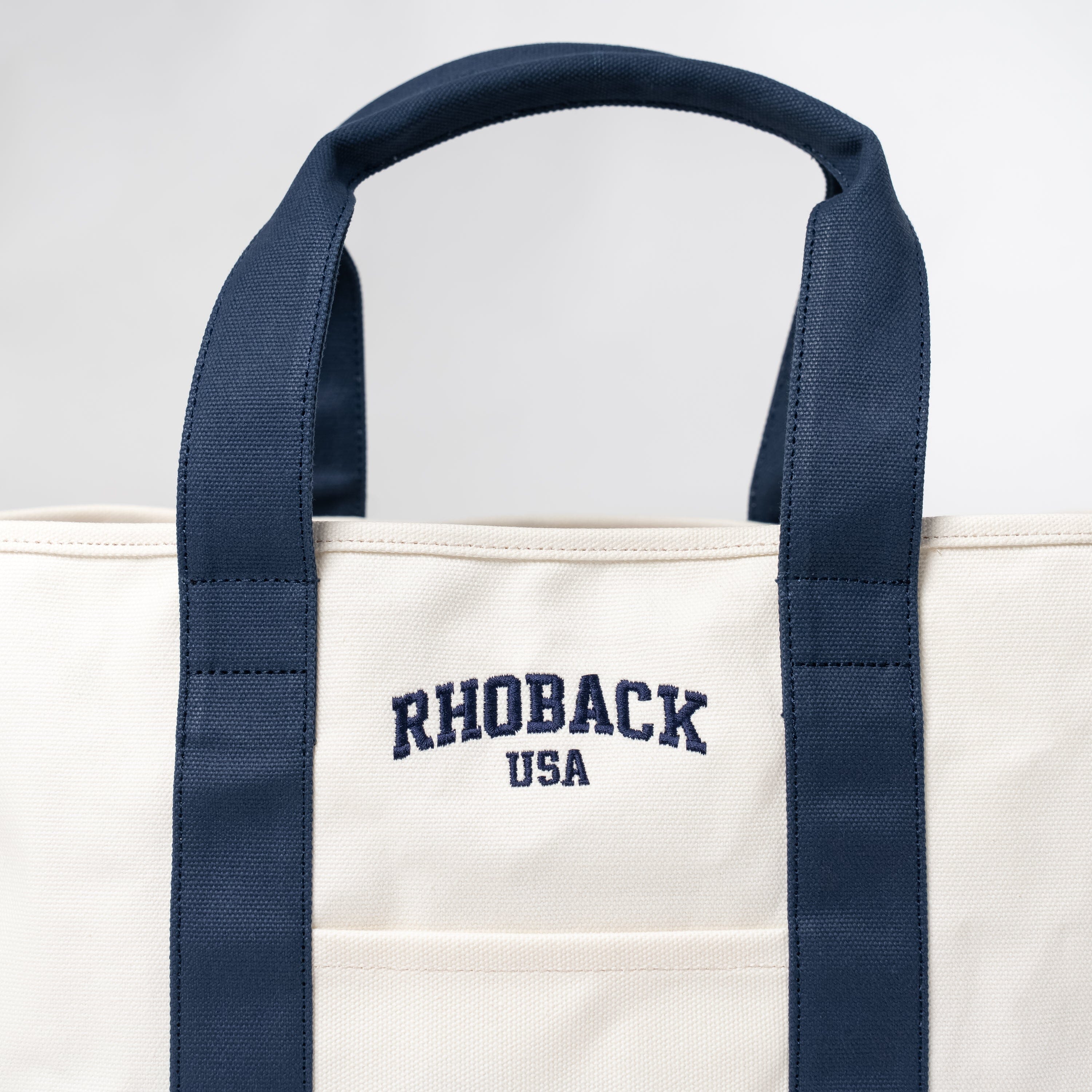 Alternative view of Easy-Go Canvas Tote | Solid - Ivory/Fleet Navy - Legacy