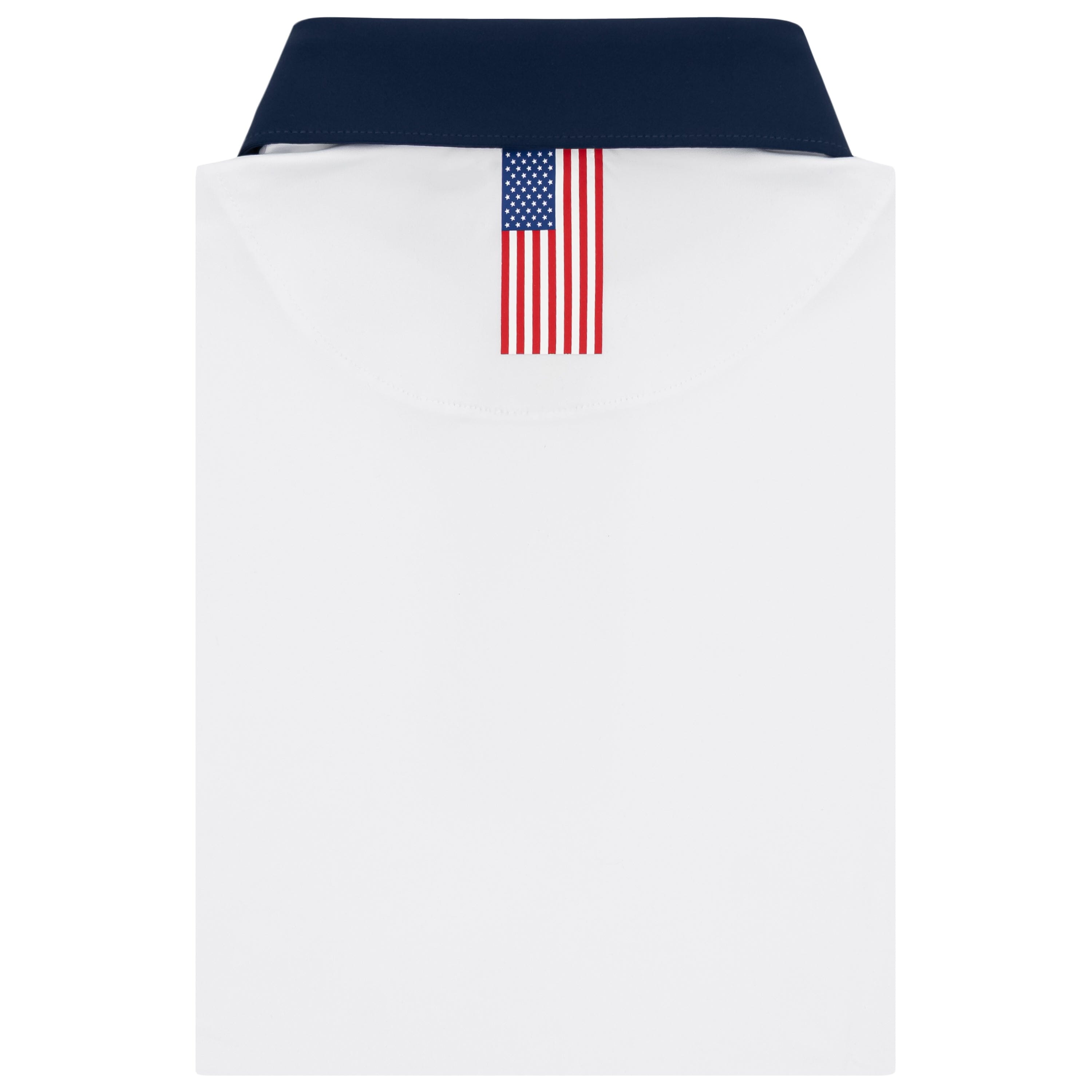 Alternative view of Solid - USA | Performance Polo | Solid - White/Fleet Navy - USA