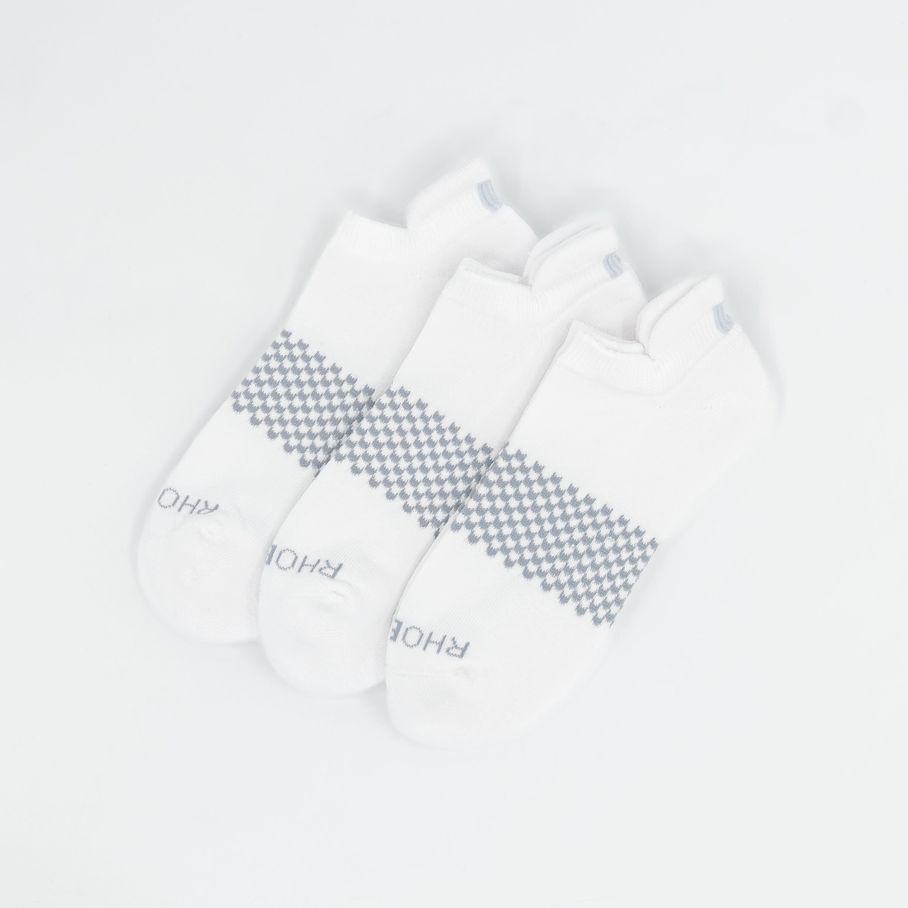 Stratus Performance Ankle Socks (3-Pack) | Solid - White - Thunder Grey (3-Pack)