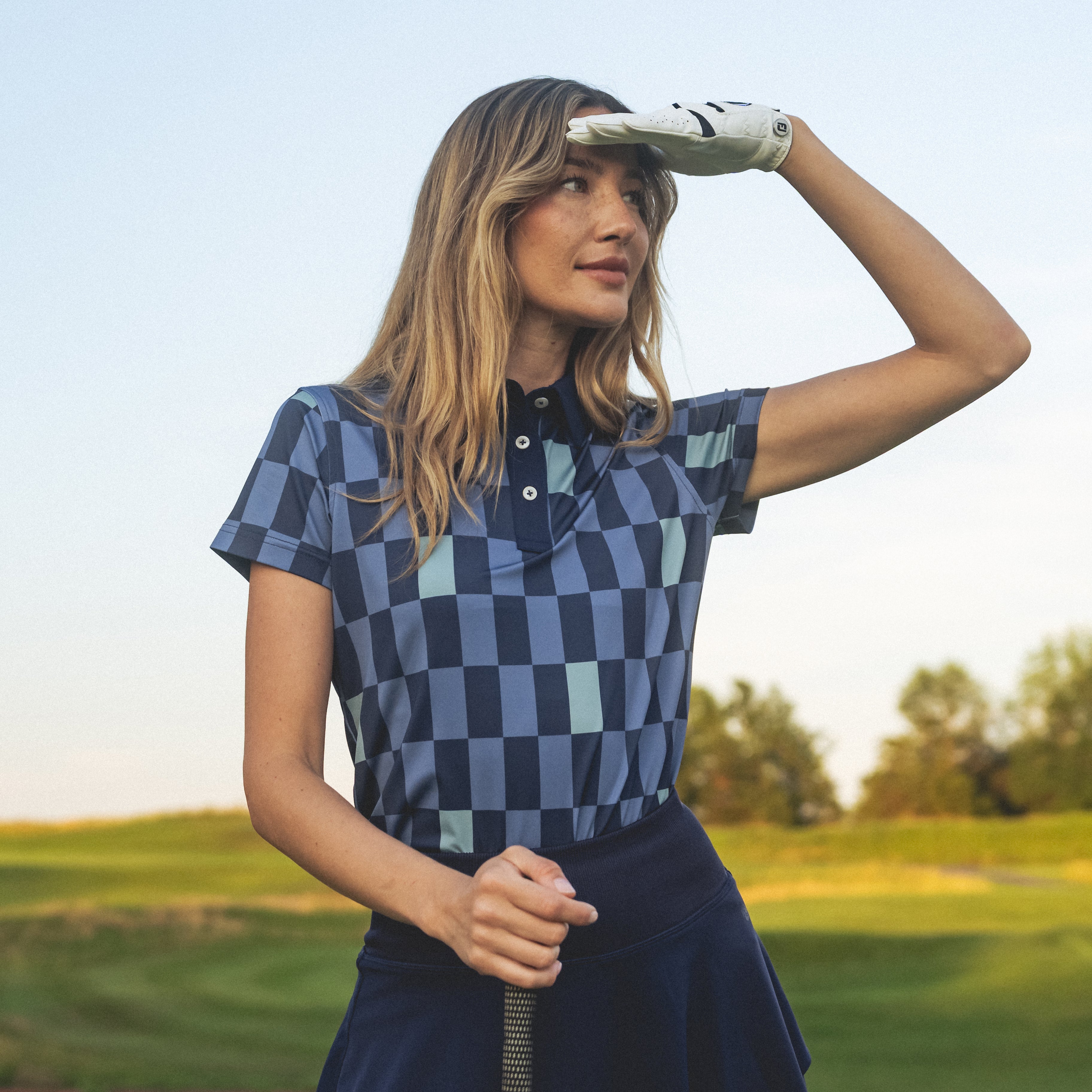Alternative view of Everly Performance Polo | The Everly - Fleet Navy/Coastal Blue