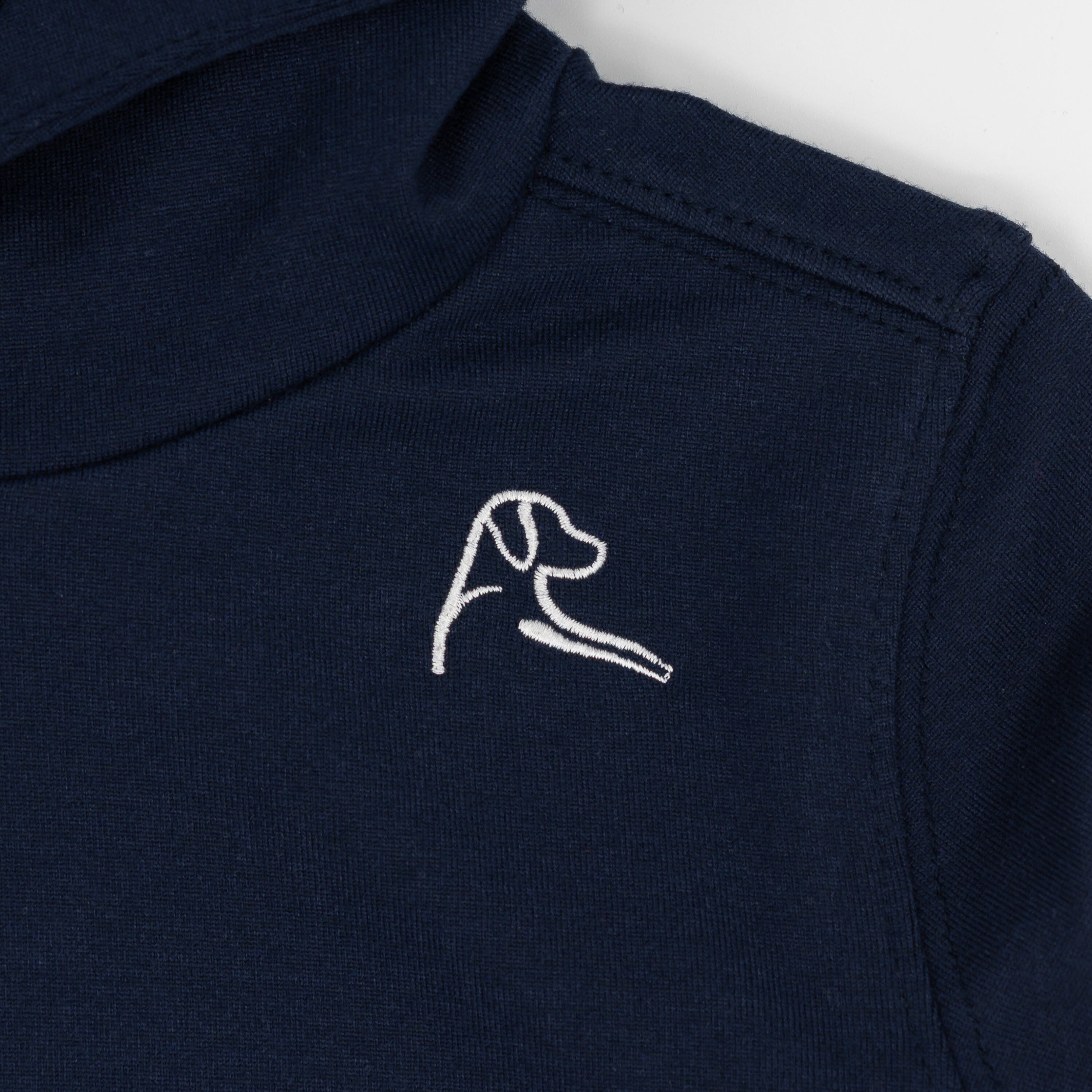 Alternative view of Lil' Hesi Performance Hoodie | Solid - Fleet Navy - USA FLAG 3