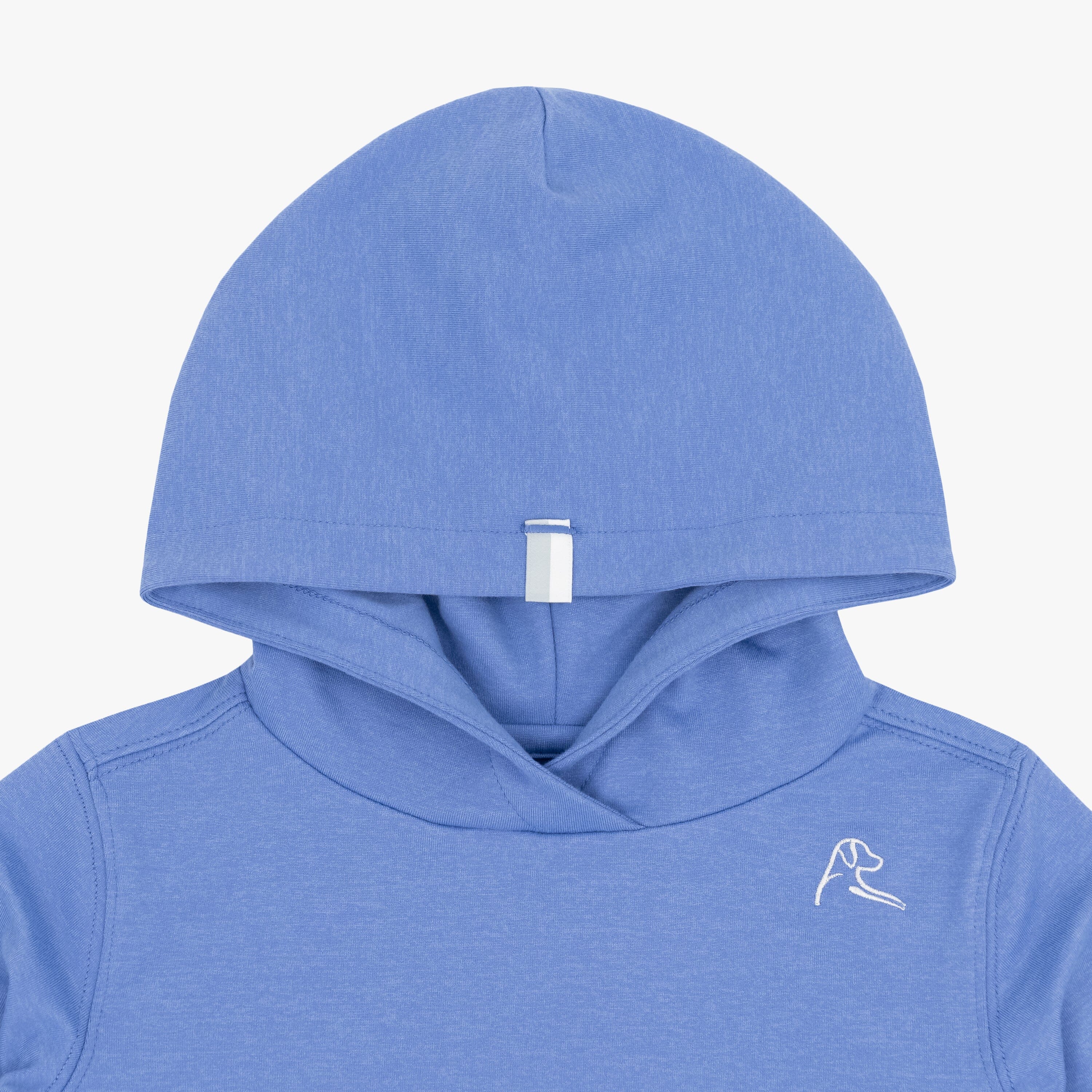 Alternative view of Lil' Hesi Performance Hoodie | Heather - Lavender Blue/Lavender Blue