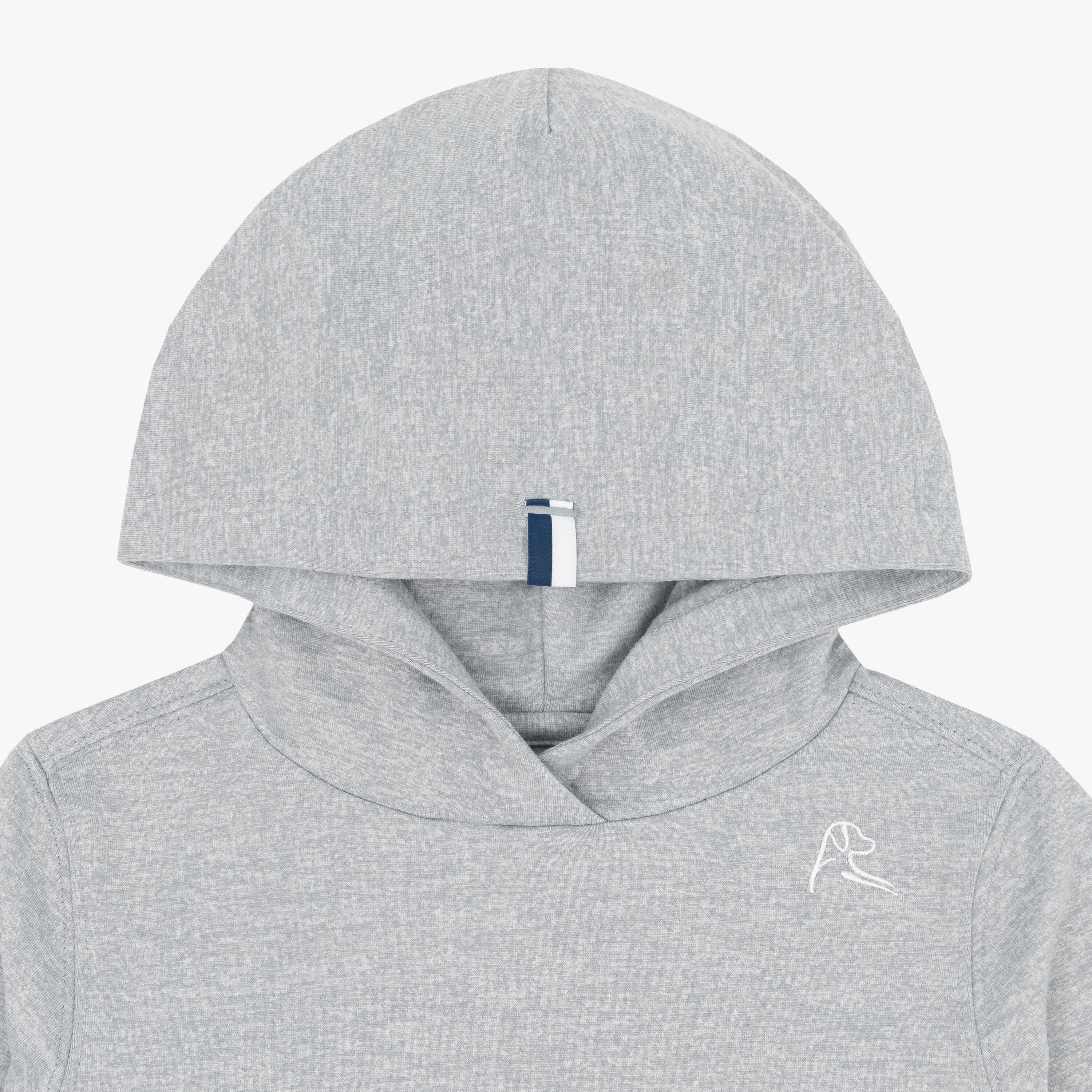 Alternative view of Lil' Hesi Performance Hoodie | Heather - Stainless Steel/White