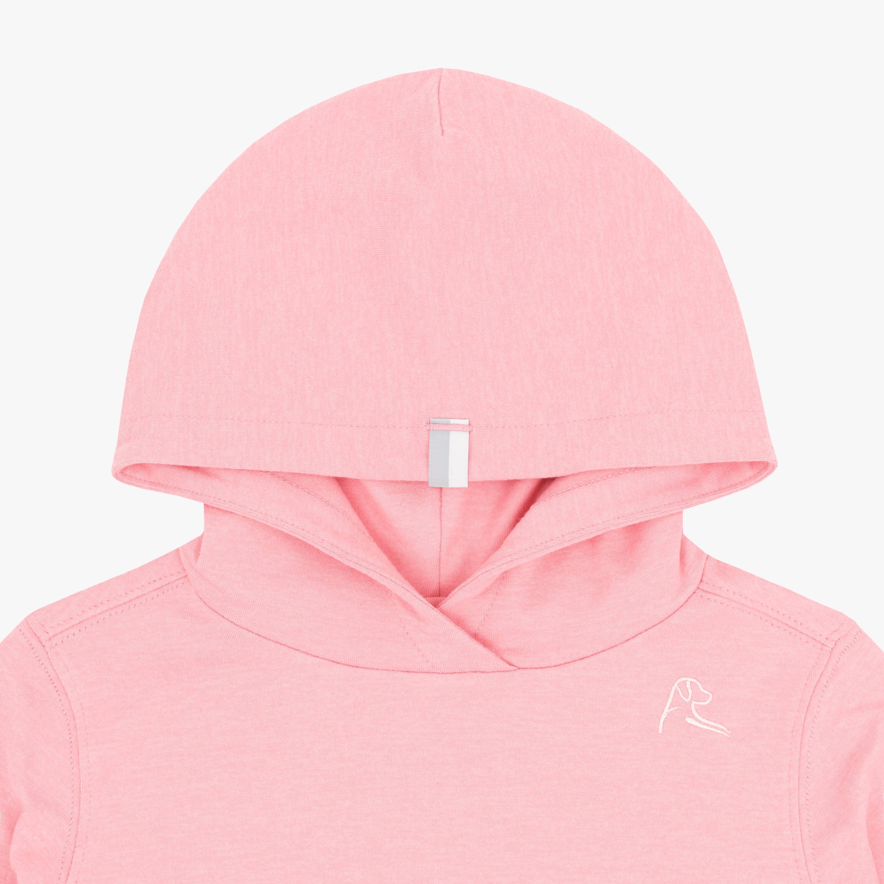 Alternative view of Lil' Hesi Performance Hoodie | Heather - Lotus Pink/Dogwood Pink