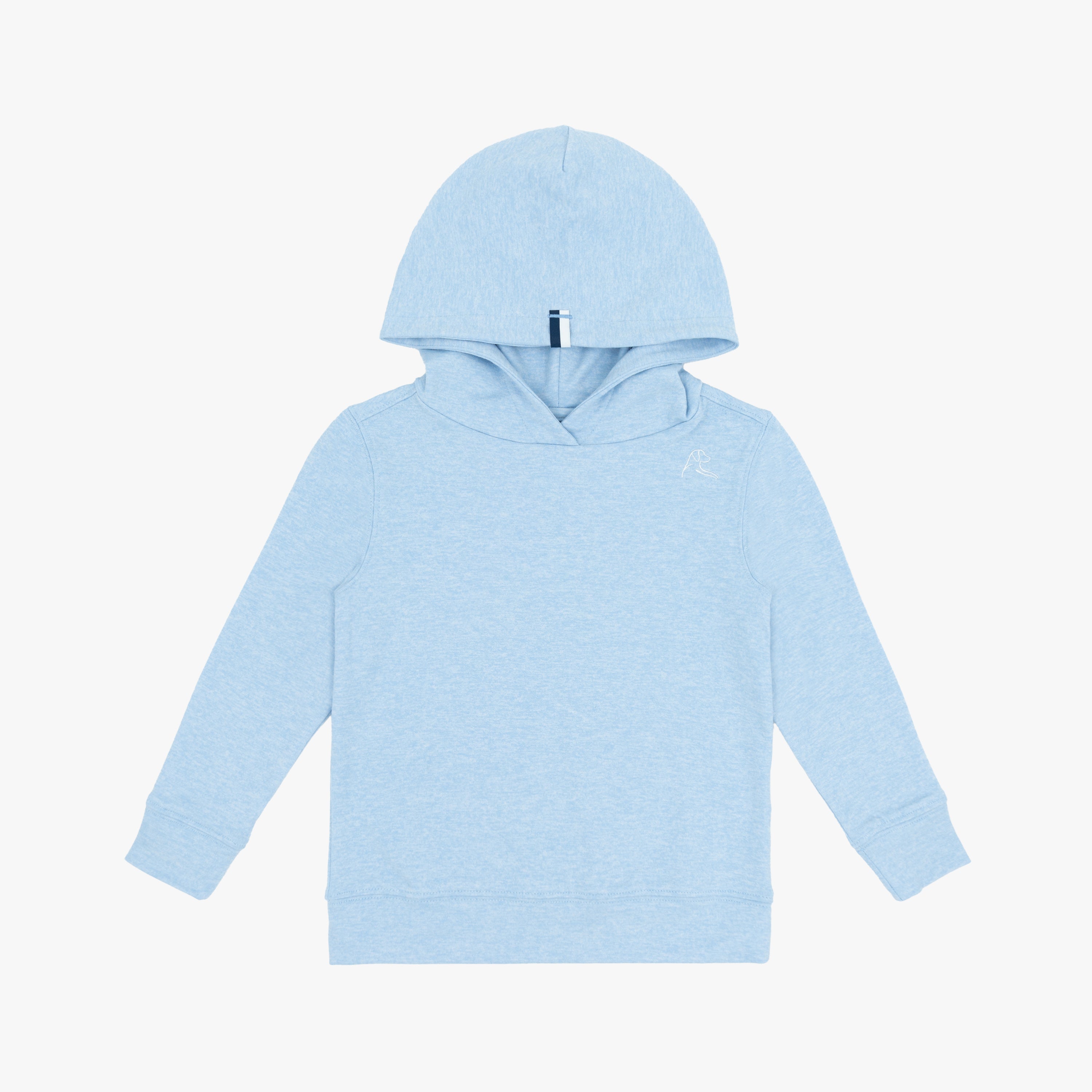Lil' Hesi Performance Hoodie | Heather - Oxford Blue/White