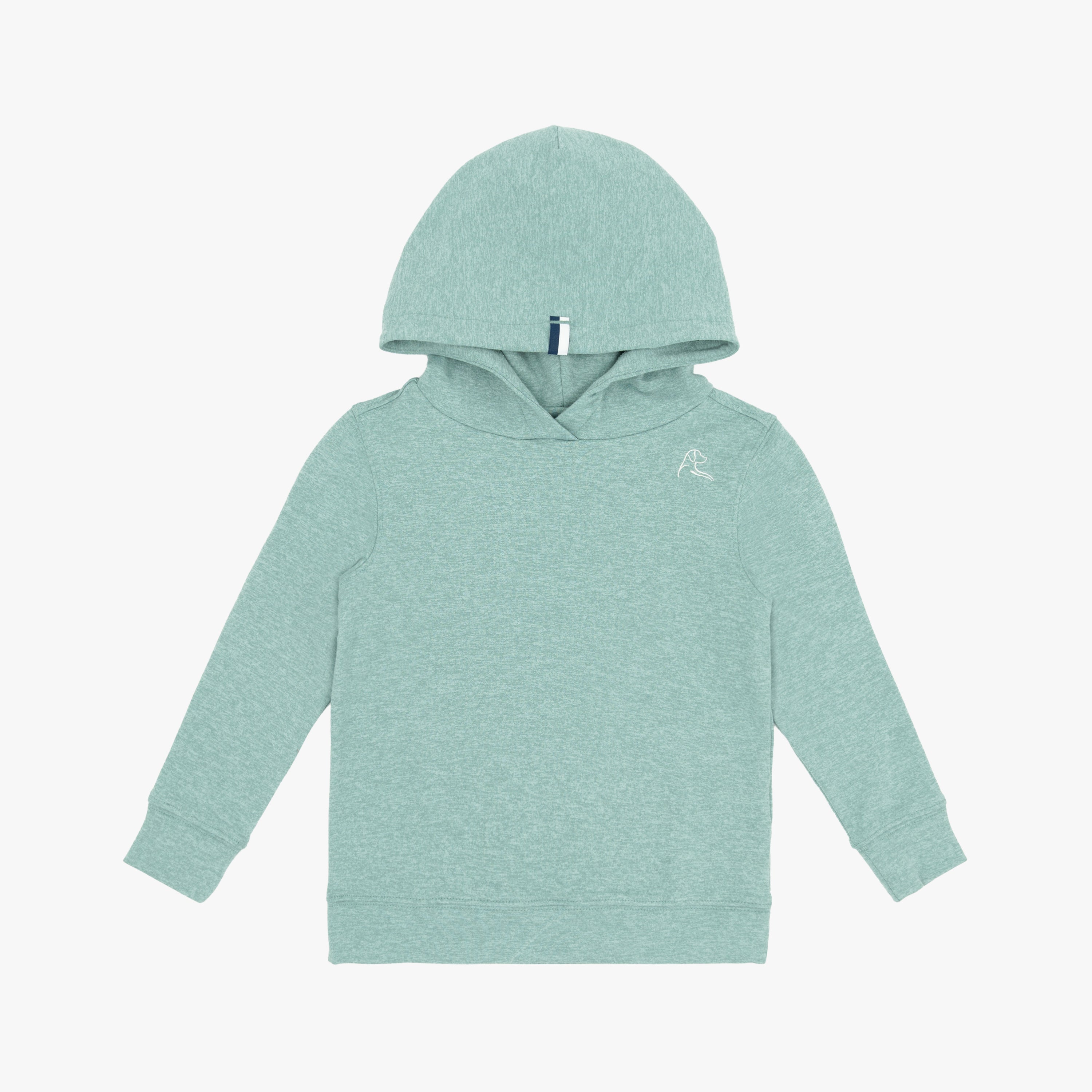 Lil' Hesi Performance Hoodie | Heather - Bullfrog Green/Antigua Green
