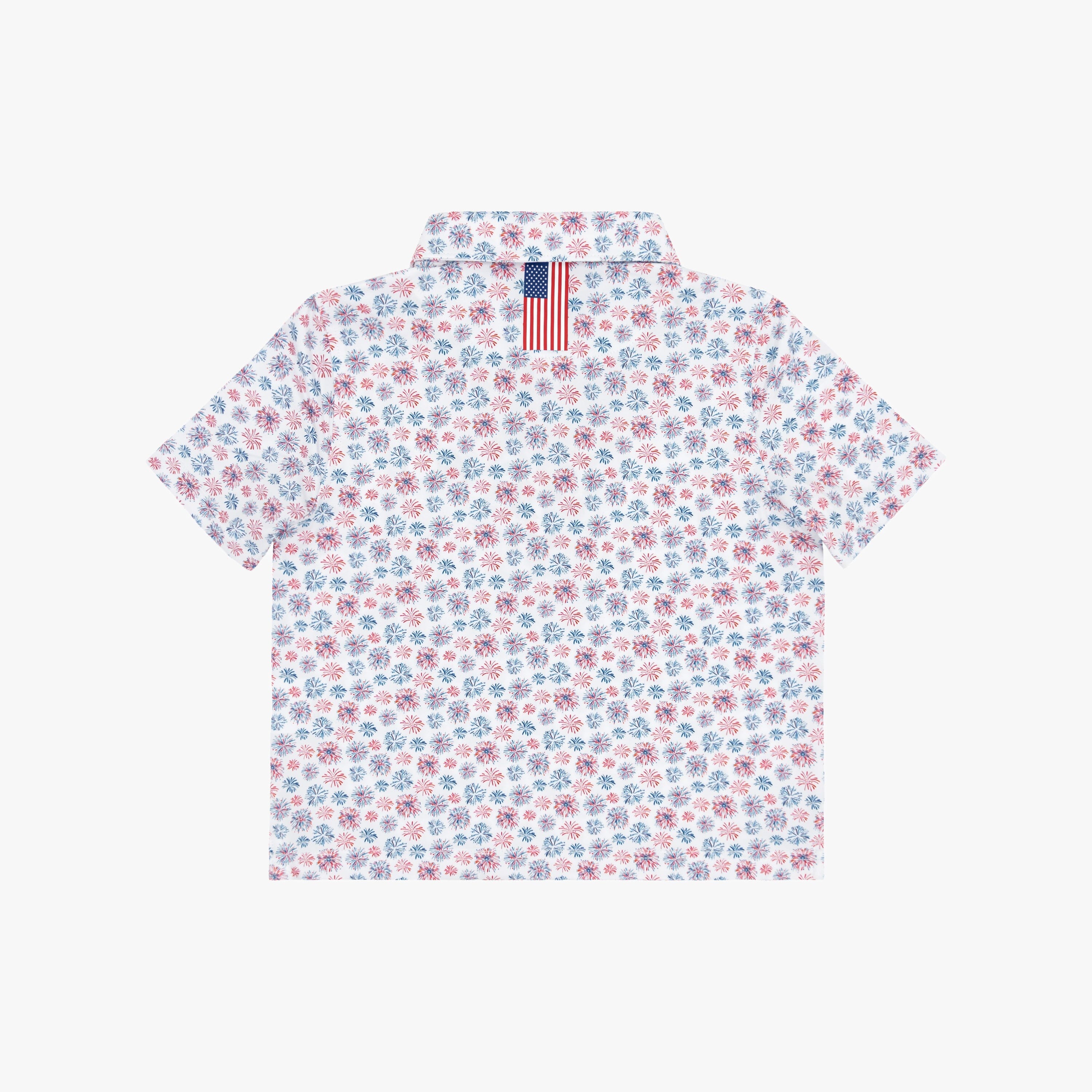 Alternative view of The Lil' Firework | Performance Polo | The Firework - White - USA
