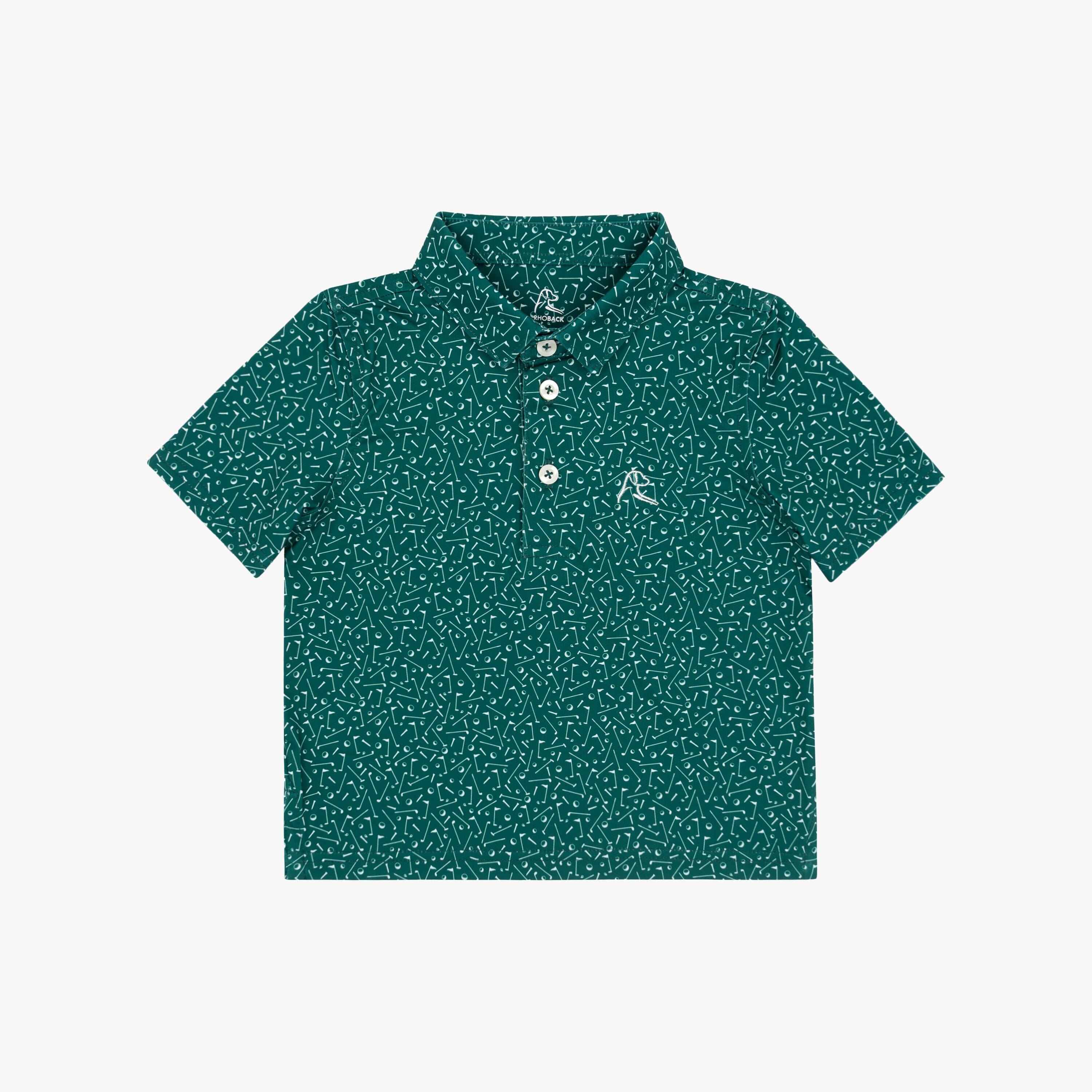 The Lil' Mulligan | Performance Polo | The Mulligan - Fairway Green/White