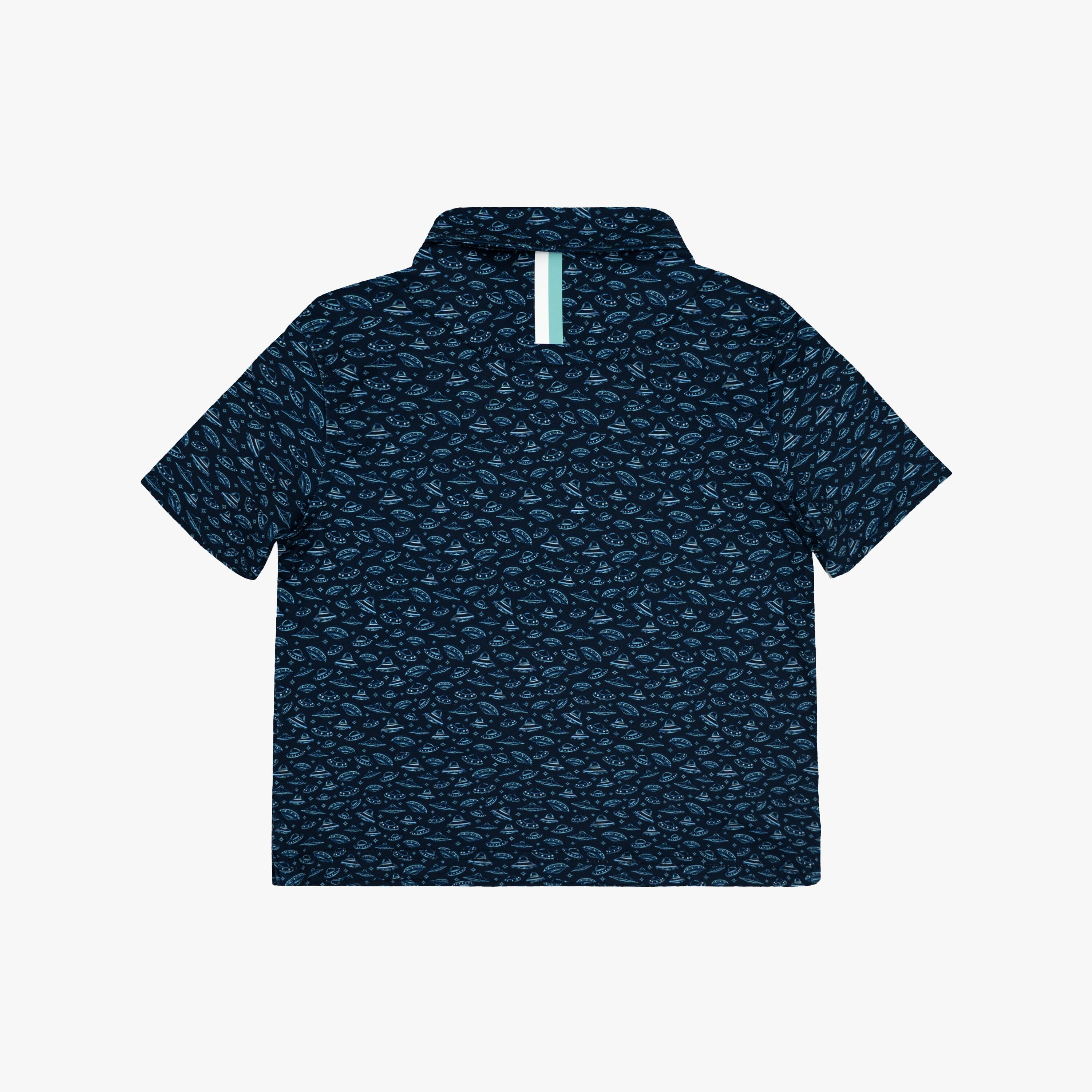 Alternative view of The Lil' UFO | Performance Polo | The UFO - Fleet Navy/Antigua Green