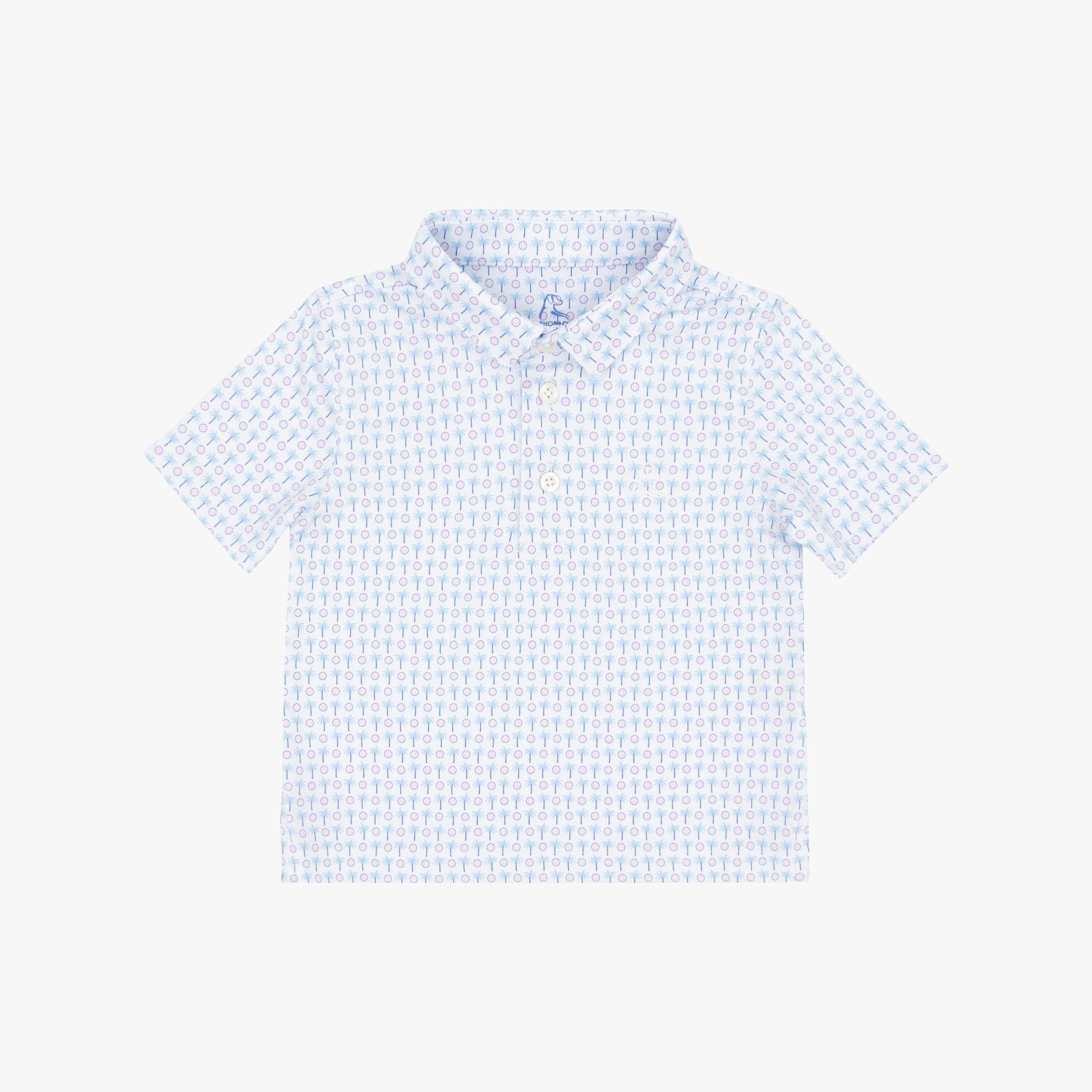 The Lil' Spring Ball | Performance Polo | The Spring Ball - White/Baby Blue