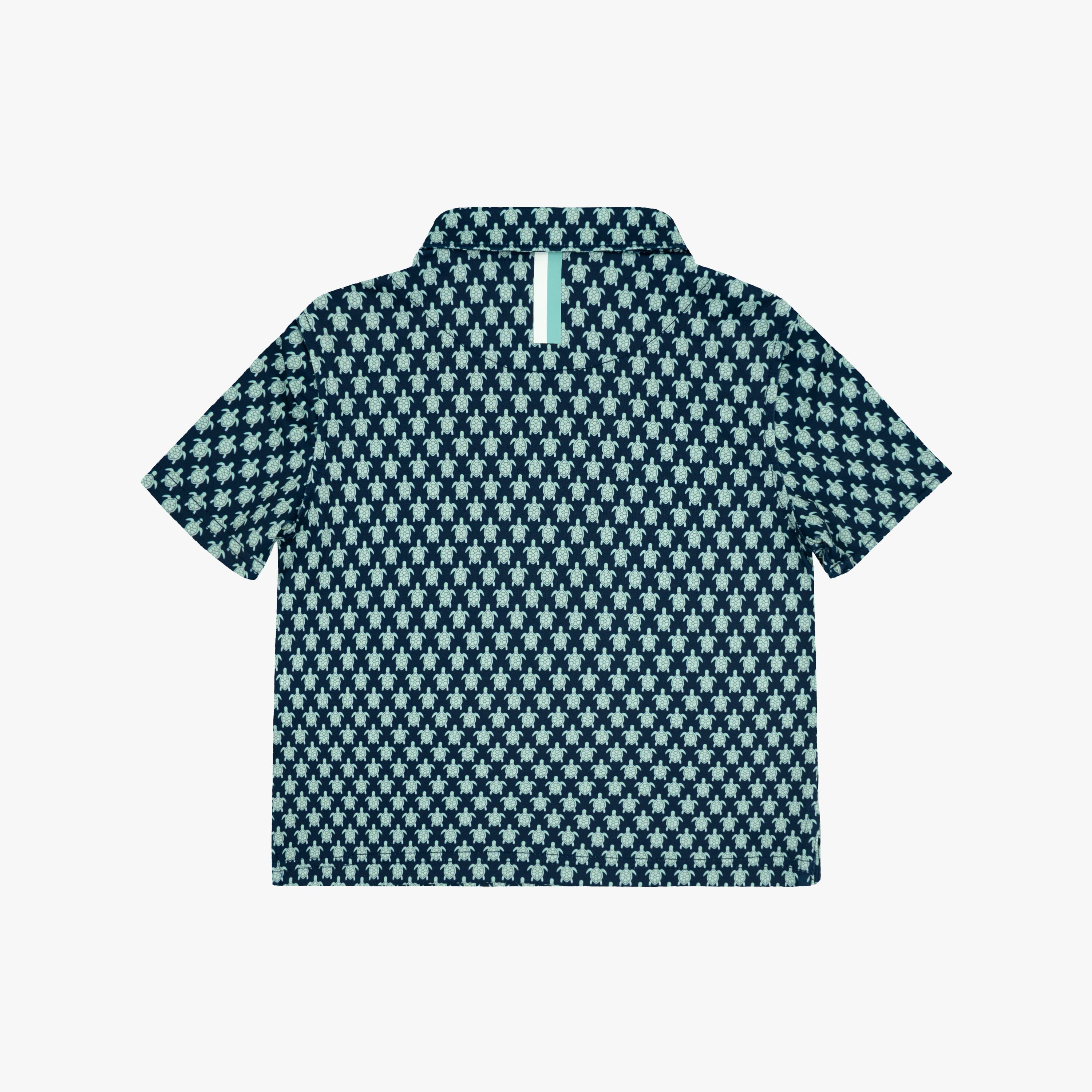 Alternative view of The Lil' Noggin | Performance Polo | The Noggin - Fleet Navy/Antigua Green