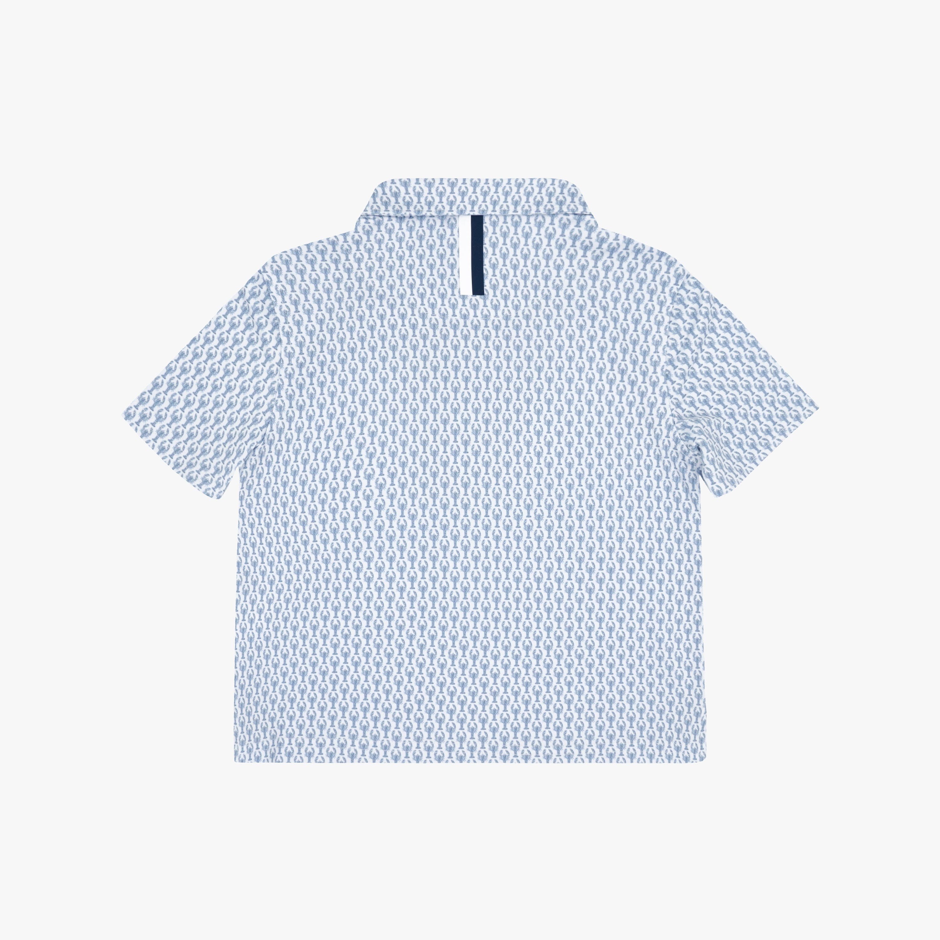 Alternative view of The Lil' Lobster | Performance Polo | The Lobster - White/Potomac Blue