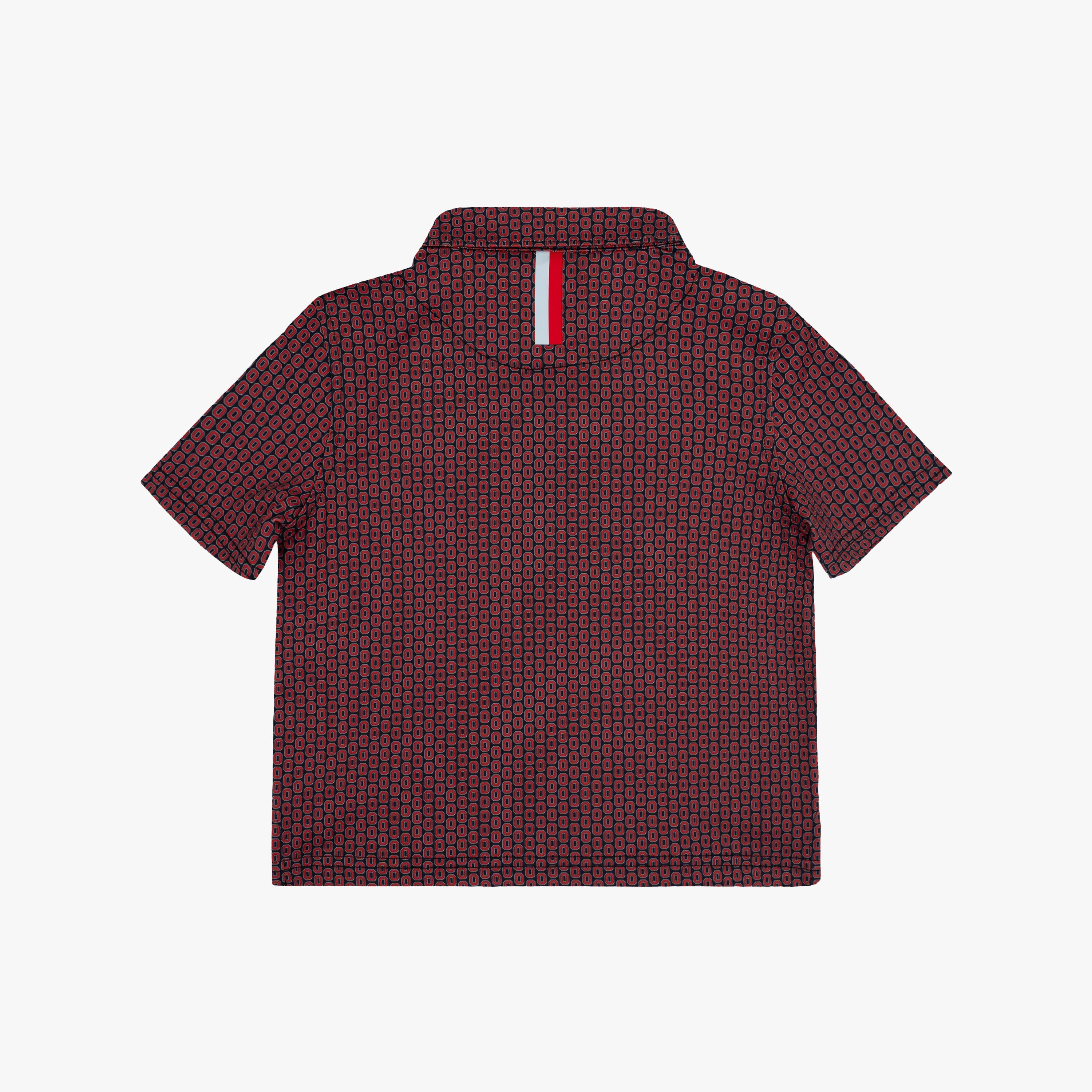Alternative view of The Lil' Ohio State Block O | Collegiate Polo | The Ohio State Block O - Black/Roar Red