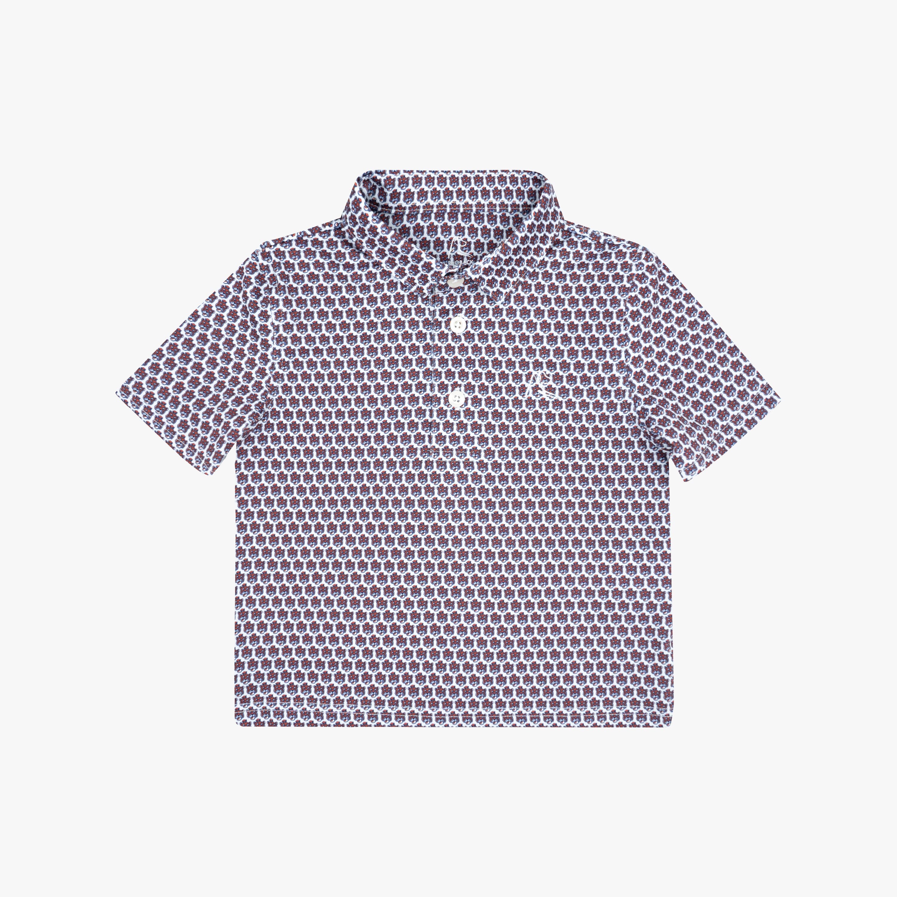 The Lil' Auburn Beanie Tiger | Collegiate Polo | The Auburn Beanie Tiger - White/Blaze Orange