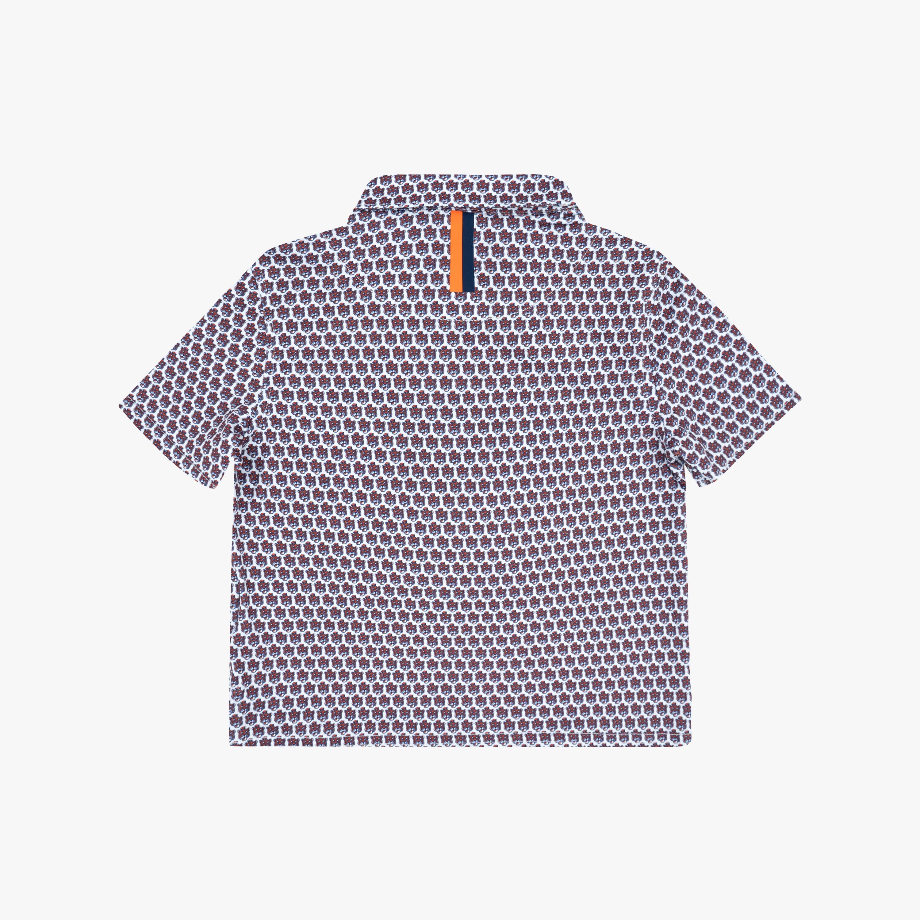 Alternative view of The Lil' Auburn Beanie Tiger | Collegiate Polo | The Auburn Beanie Tiger - White/Blaze Orange