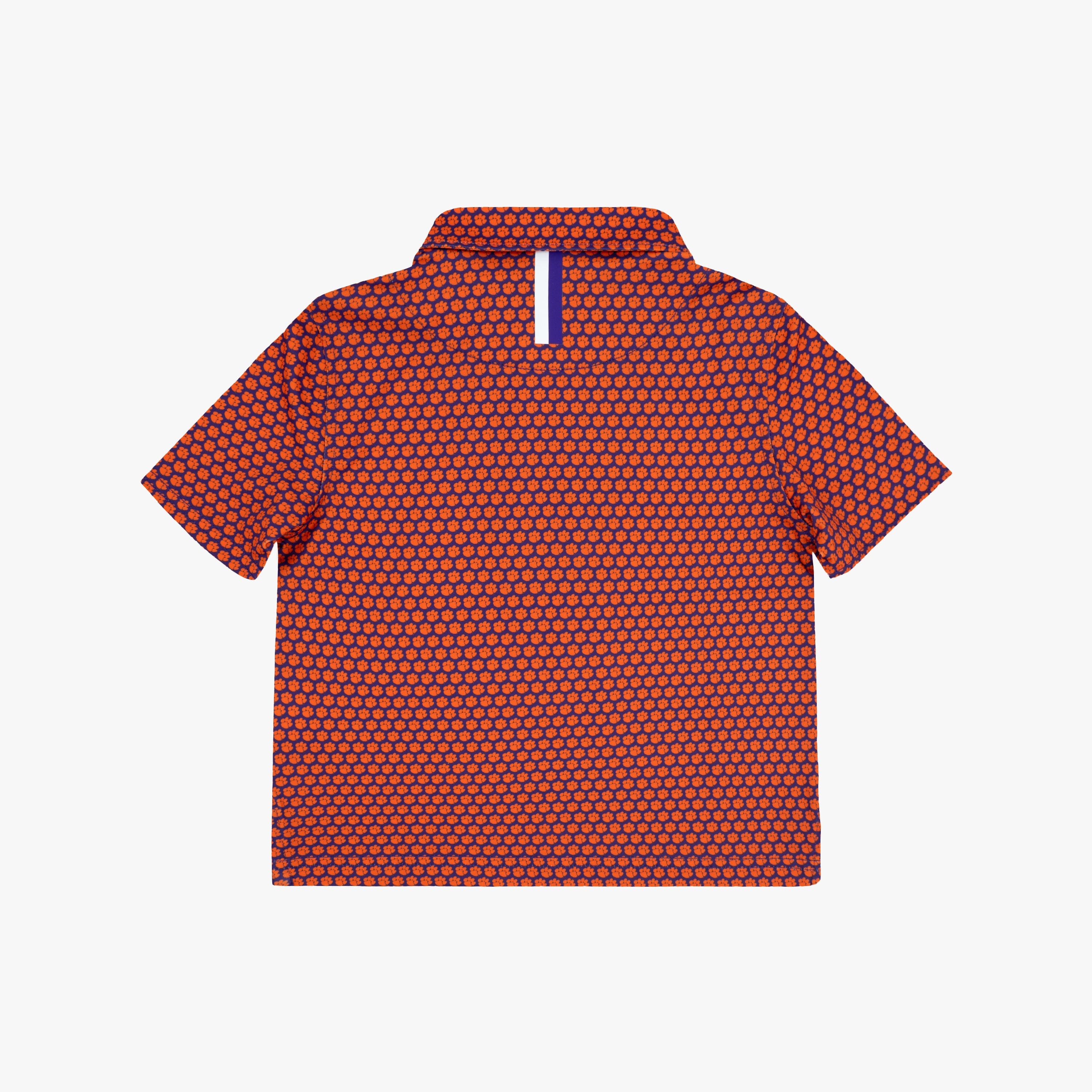 Alternative view of The Lil' Clemson Paw | Collegiate Polo | The Clemson Paw - Plum Purple/Bright Orange