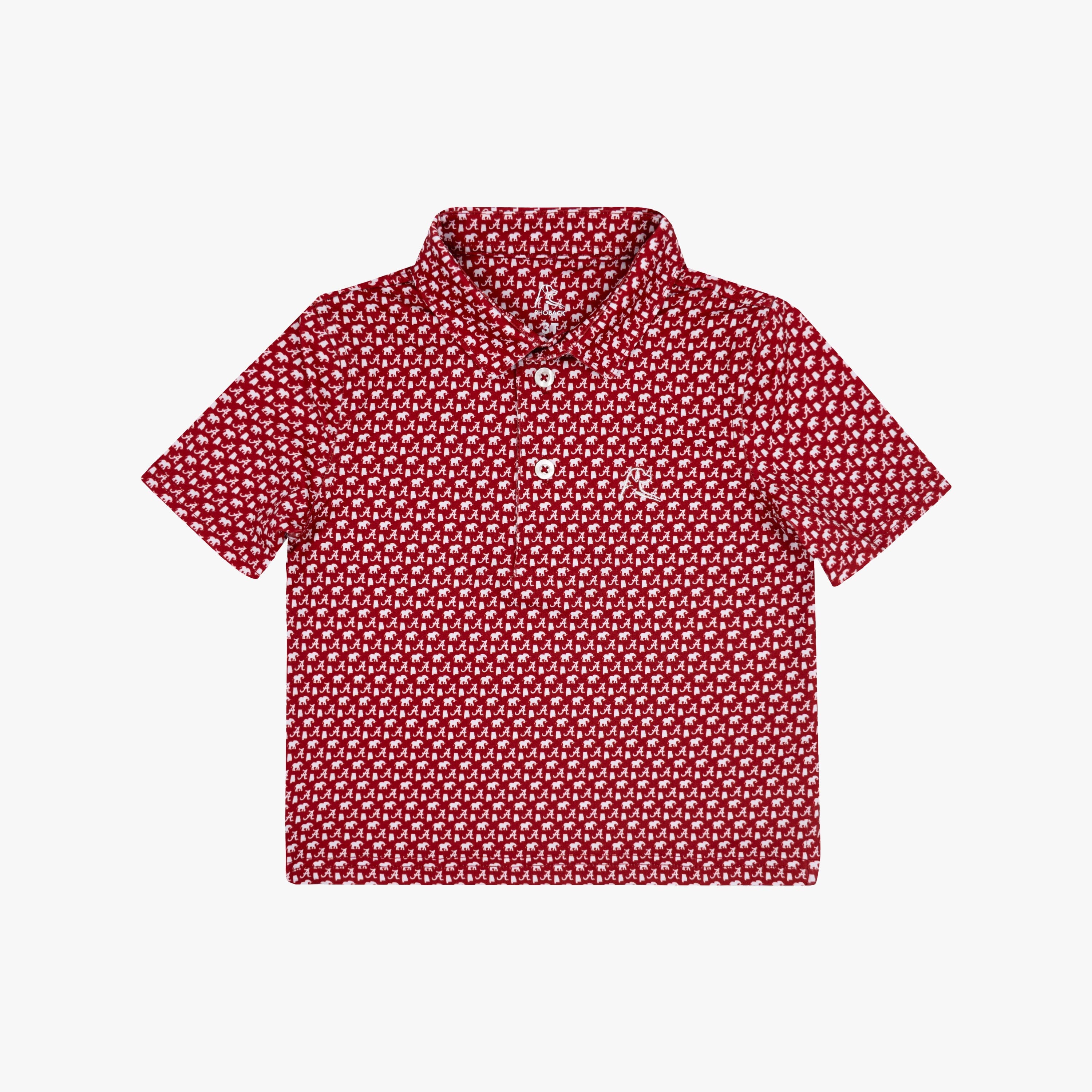 The Lil' Alabama Big Al™ 2.0 | Collegiate Polo | The Alabama Big Al™ 2.0 - Carmine Red/White
