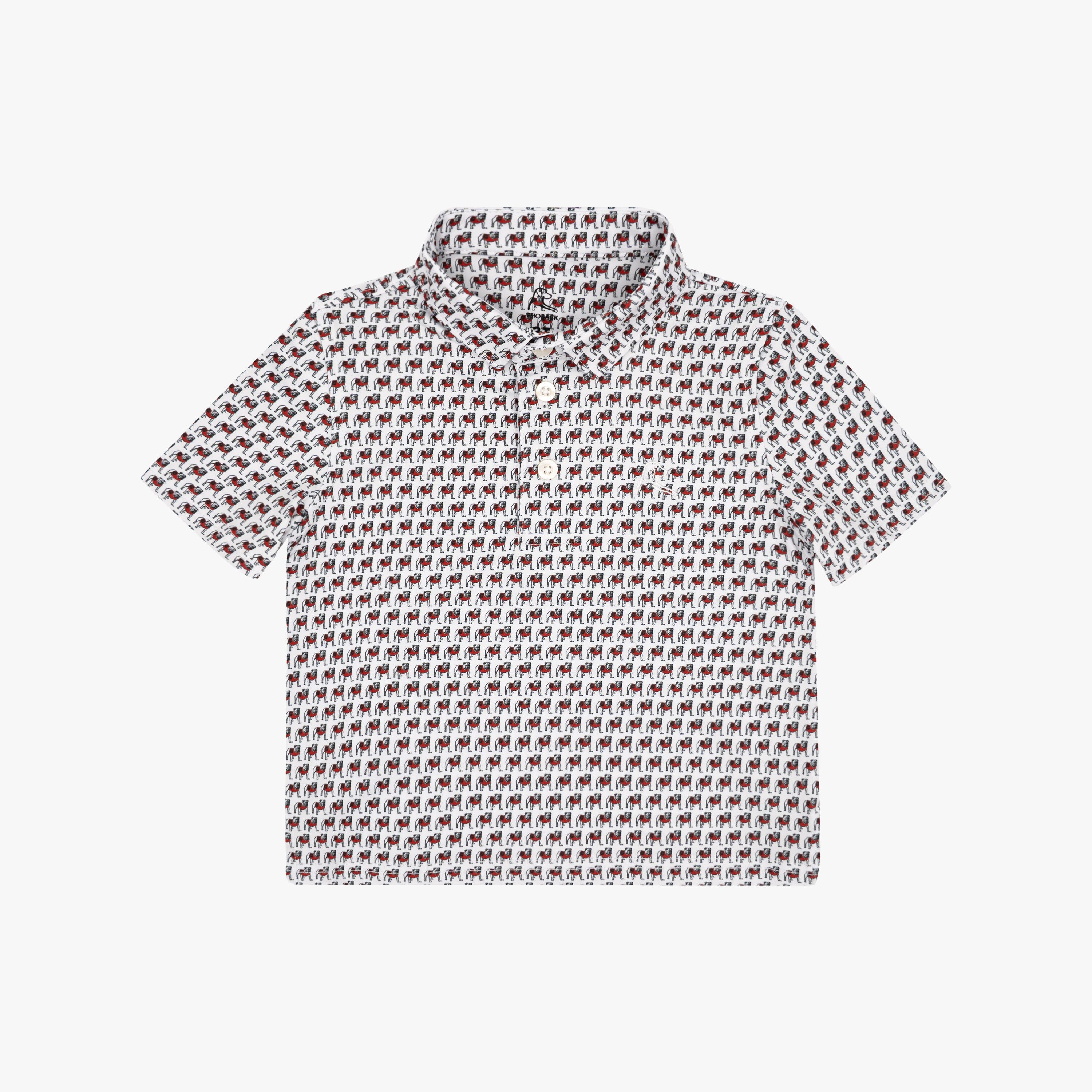 The Lil' Georgia Dawgs® | Collegiate Polo | The Georgia Dawgs® - White/Black