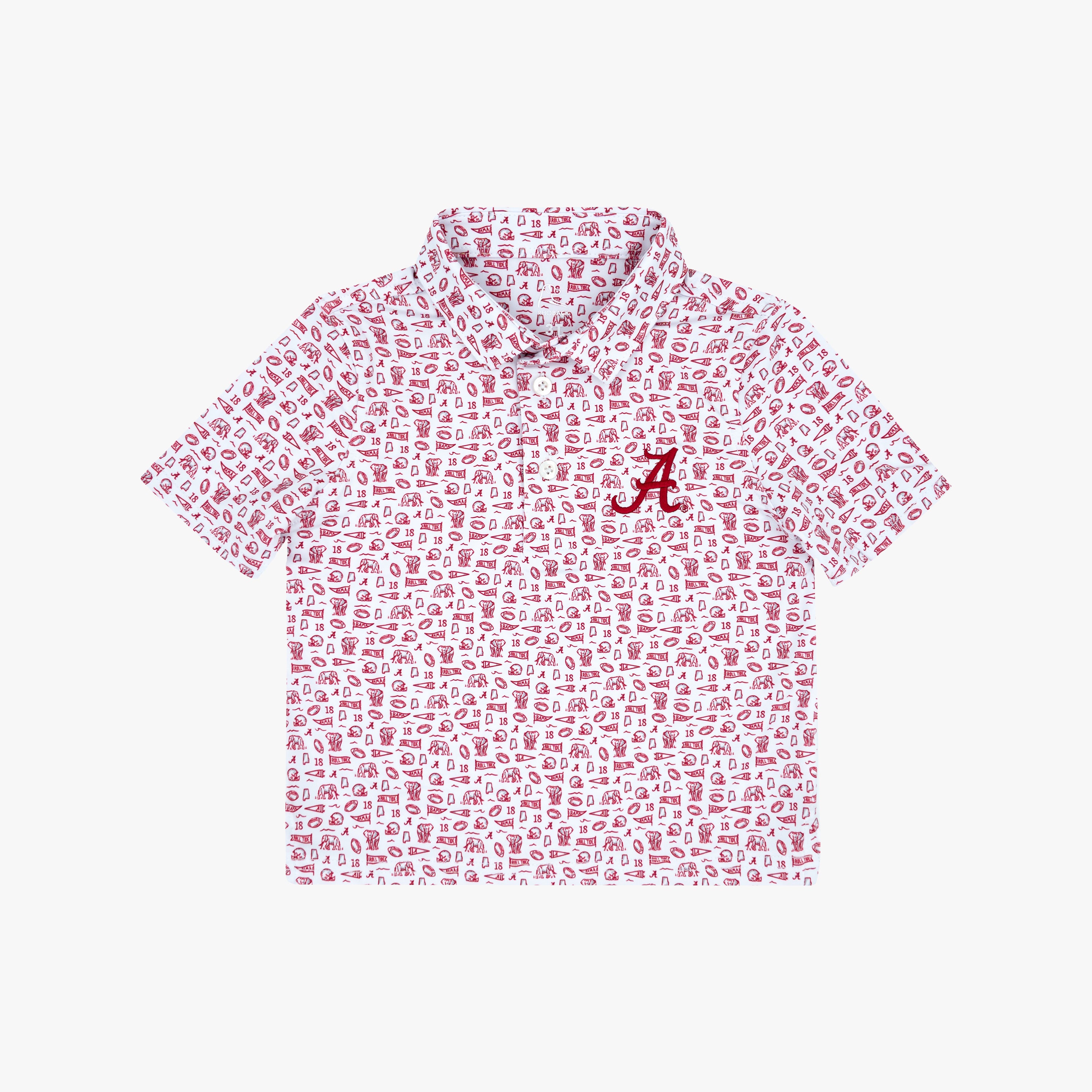 The Lil' Alabama Gameday 2.0 | Collegiate Polo | The Alabama Gameday 2.0 - White/Carmine Red - 1