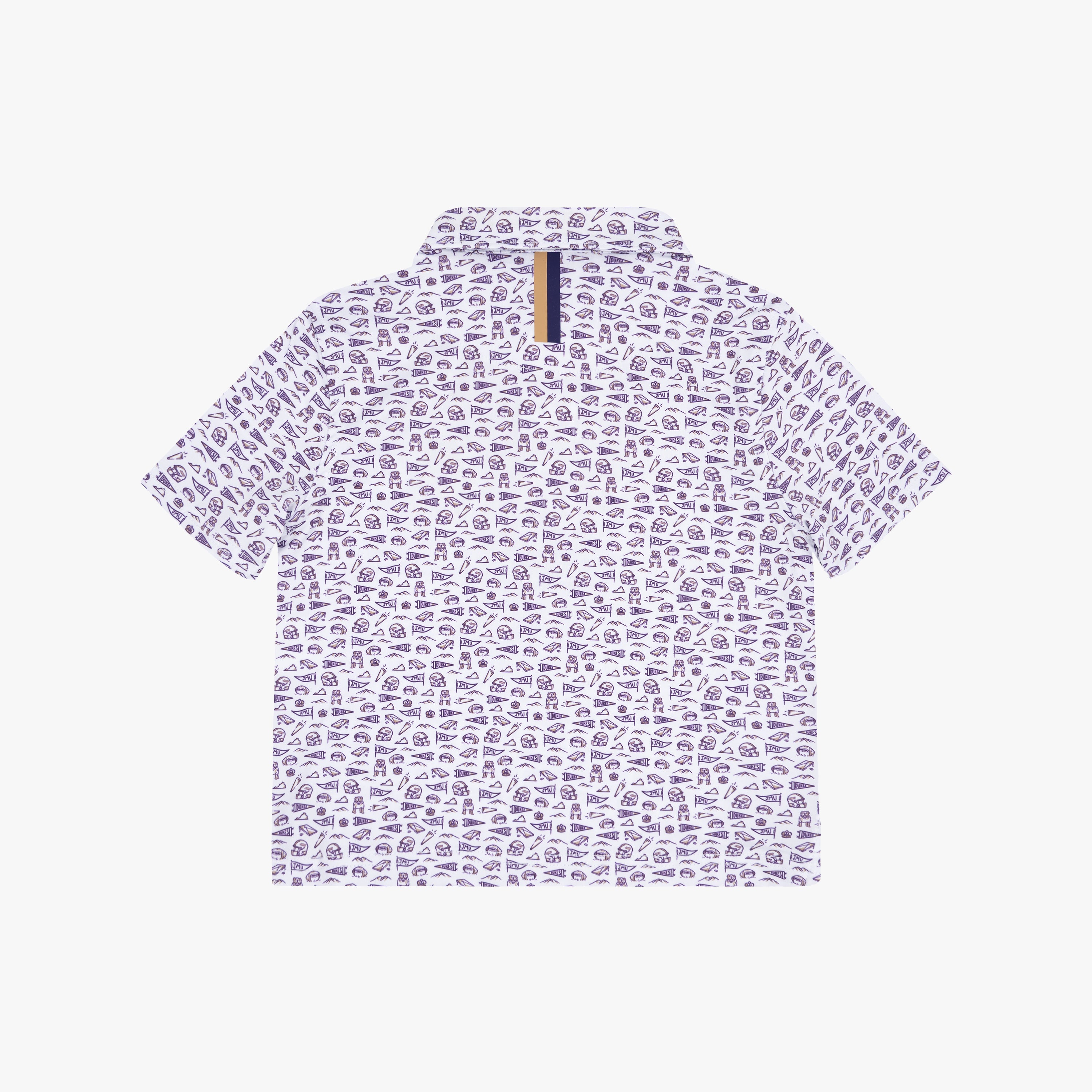 Alternative view of The Lil' James Madison Gameday 2.0 | Collegiate Polo | The James Madison Gameday 2.0 - White/Dark Violet - 1