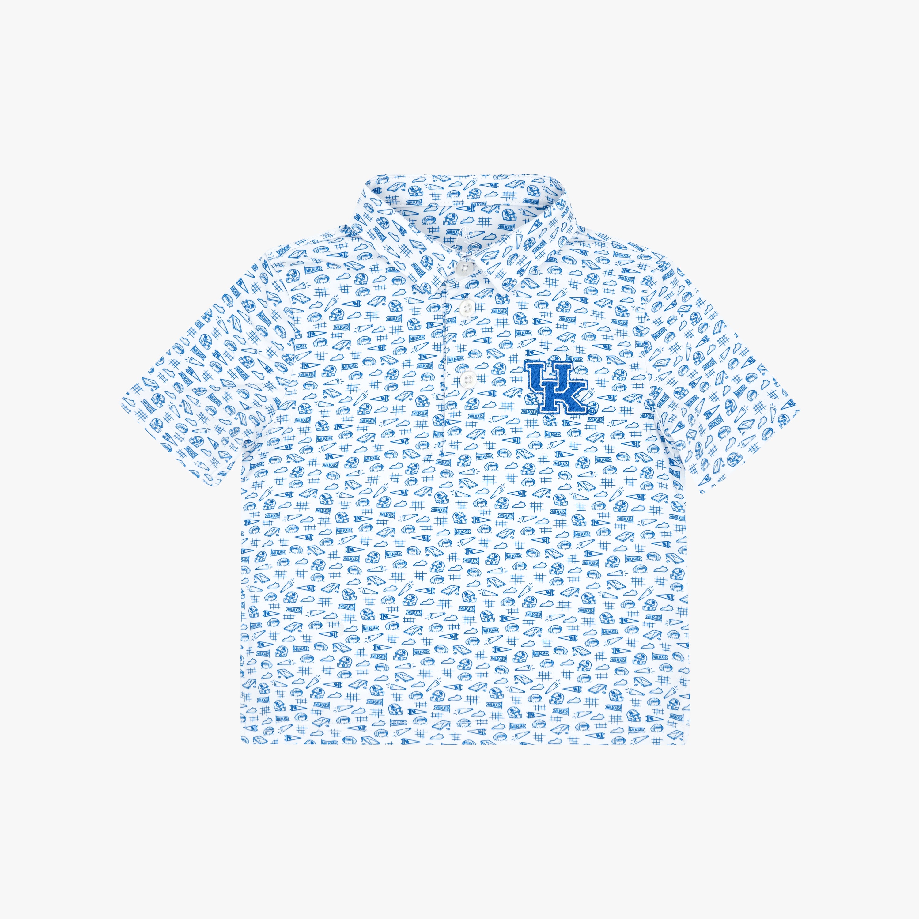 The Lil' Kentucky Gameday 2.0 | Collegiate Polo | The Kentucky Gameday 2.0 - White/Azure Blue - 1