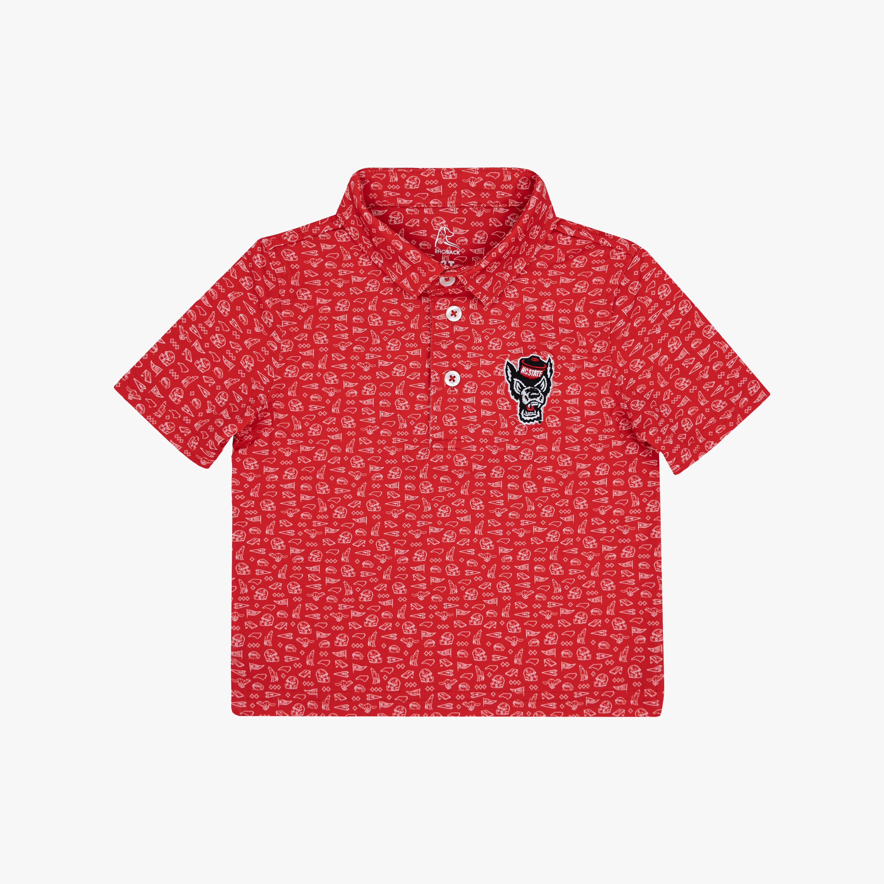 The Lil' NC State Gameday 2.0 | Collegiate Polo | The NC State Gameday 2.0 - Cherry Red/White - 1