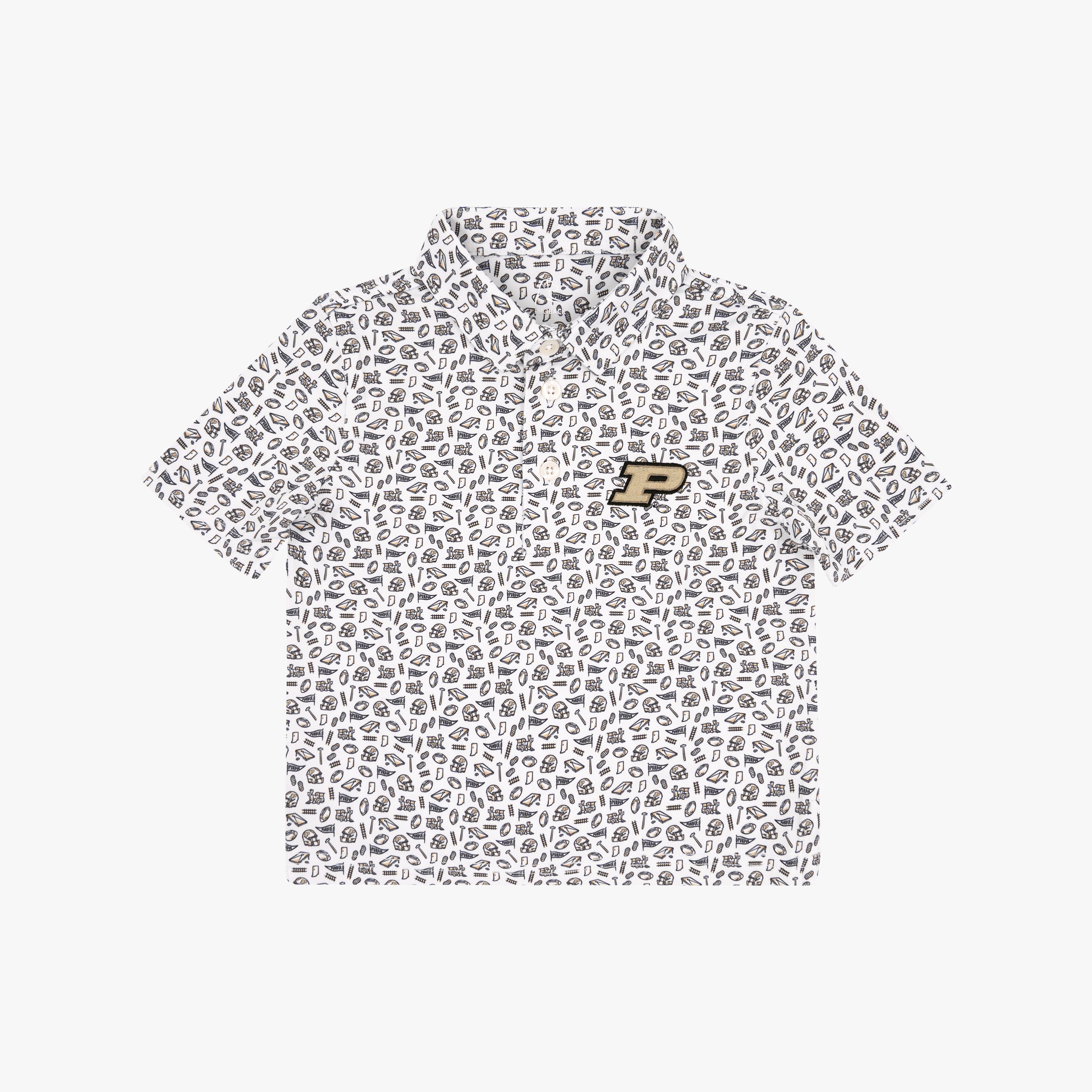 The Lil' Purdue Gameday | Collegiate Polo | The Purdue Gameday - White/Black - 1