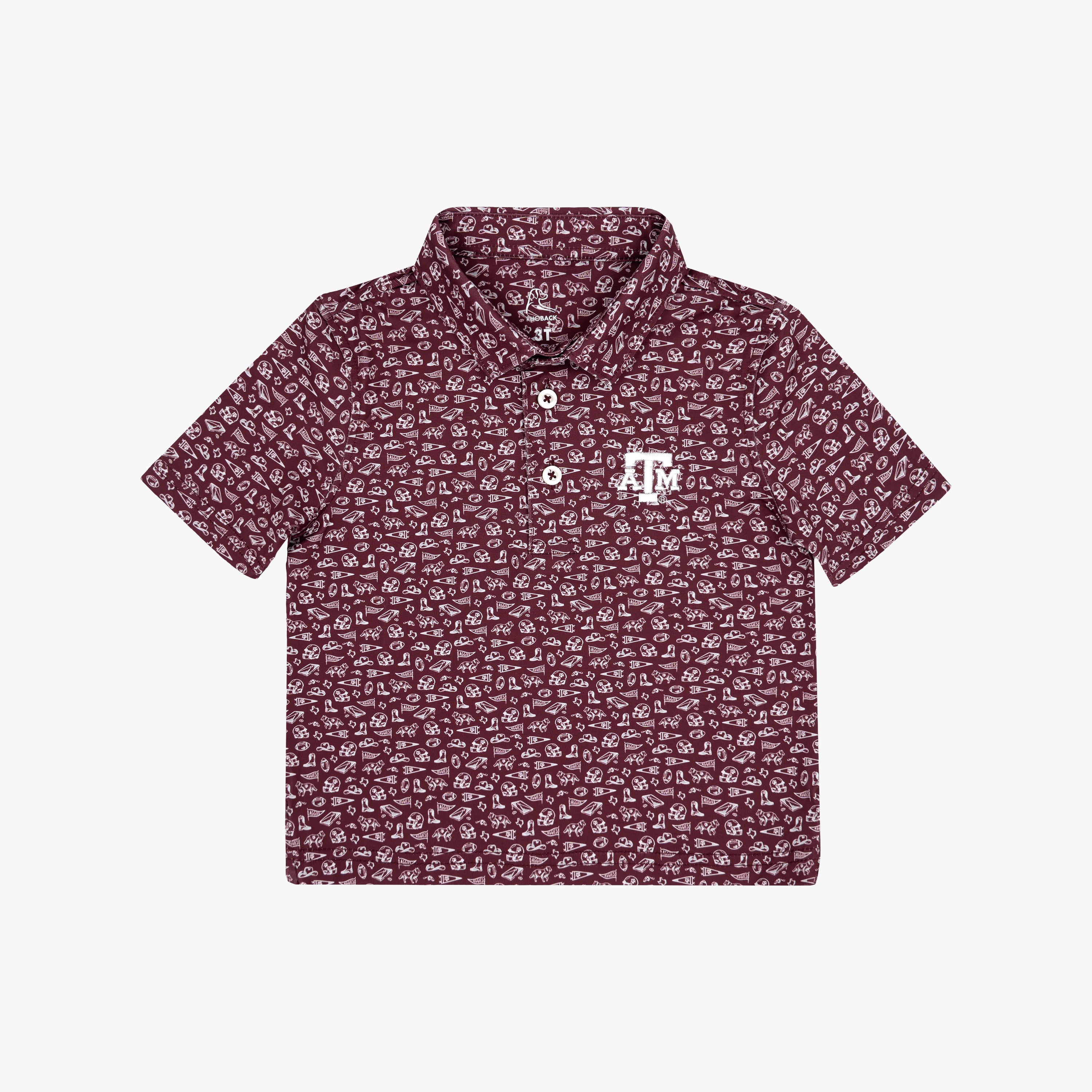 The Lil' Texas A&M Gameday 2.0 | Collegiate Polo | The Texas A&M Gameday 2.0 - Burgundy/White - 1