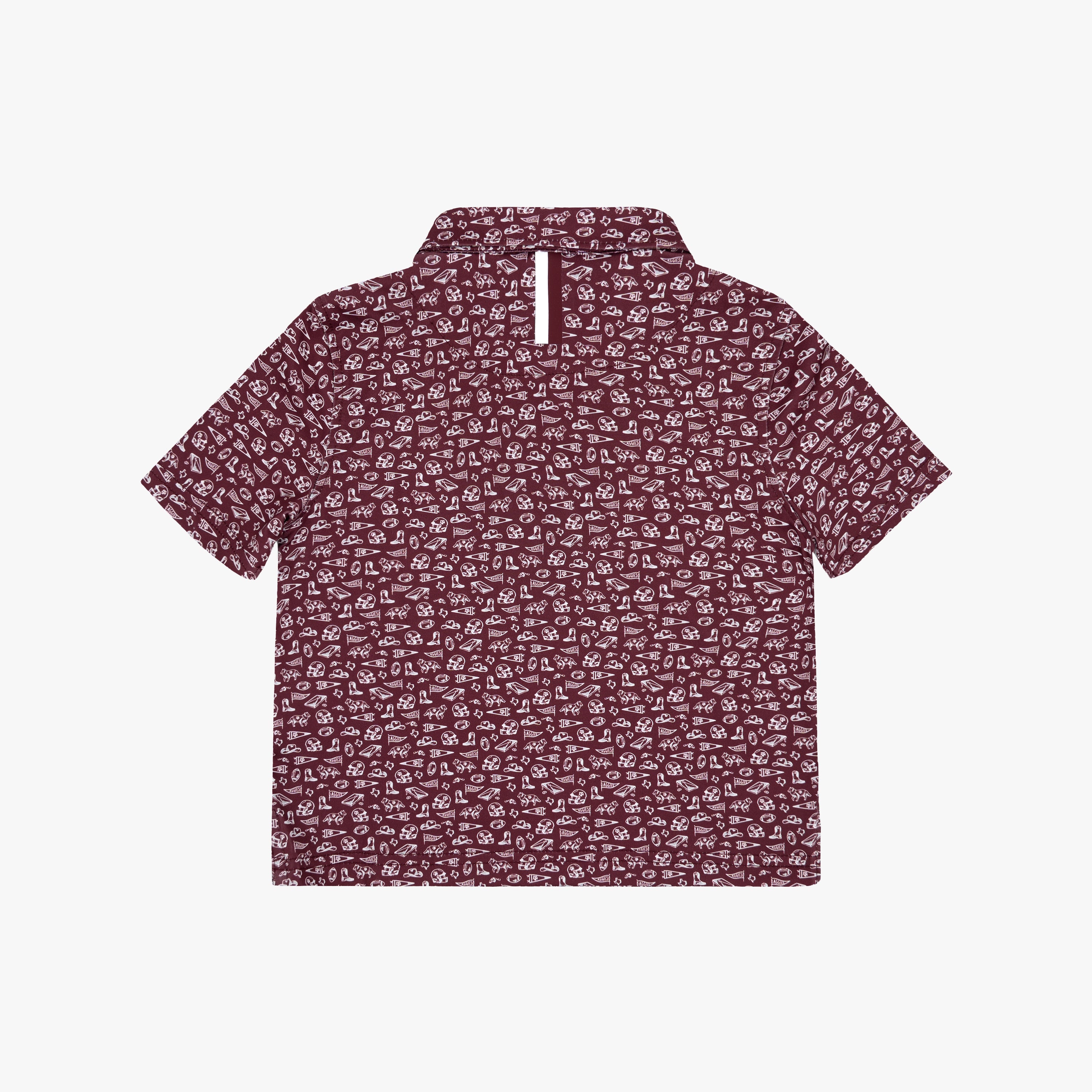 Alternative view of The Lil' Texas A&M Gameday 2.0 | Collegiate Polo | The Texas A&M Gameday 2.0 - Burgundy/White - 1