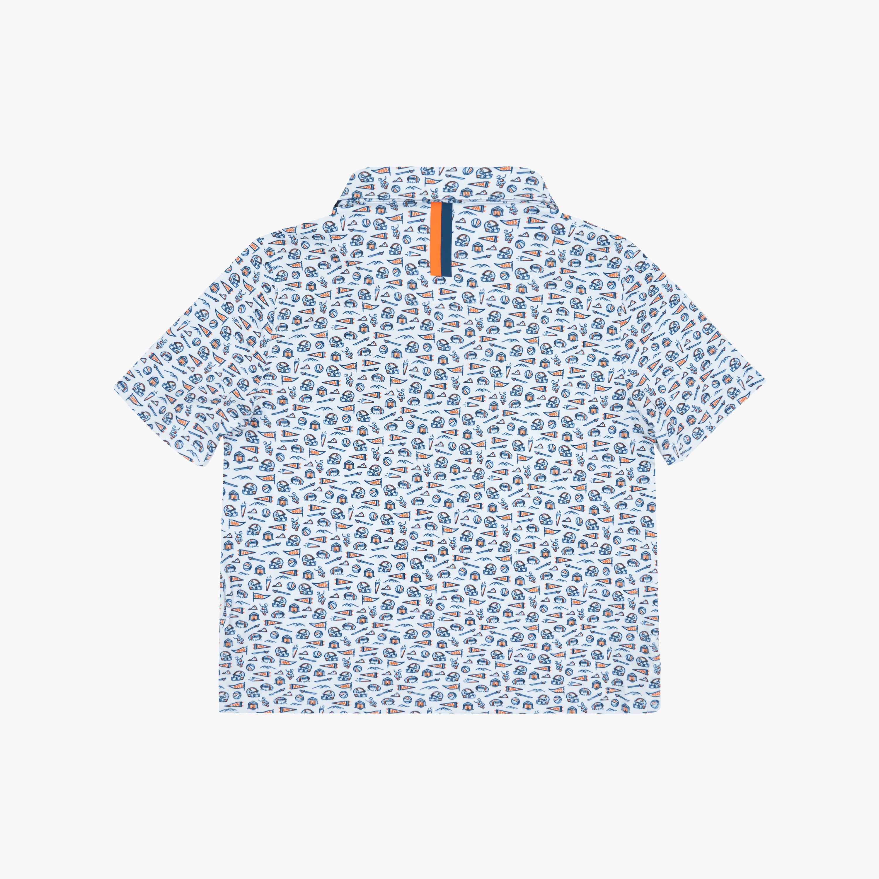Alternative view of The Lil' UVA Gameday 2.0 | Collegiate Polo | The UVA Gameday 2.0 - White/Admiral Navy - 1