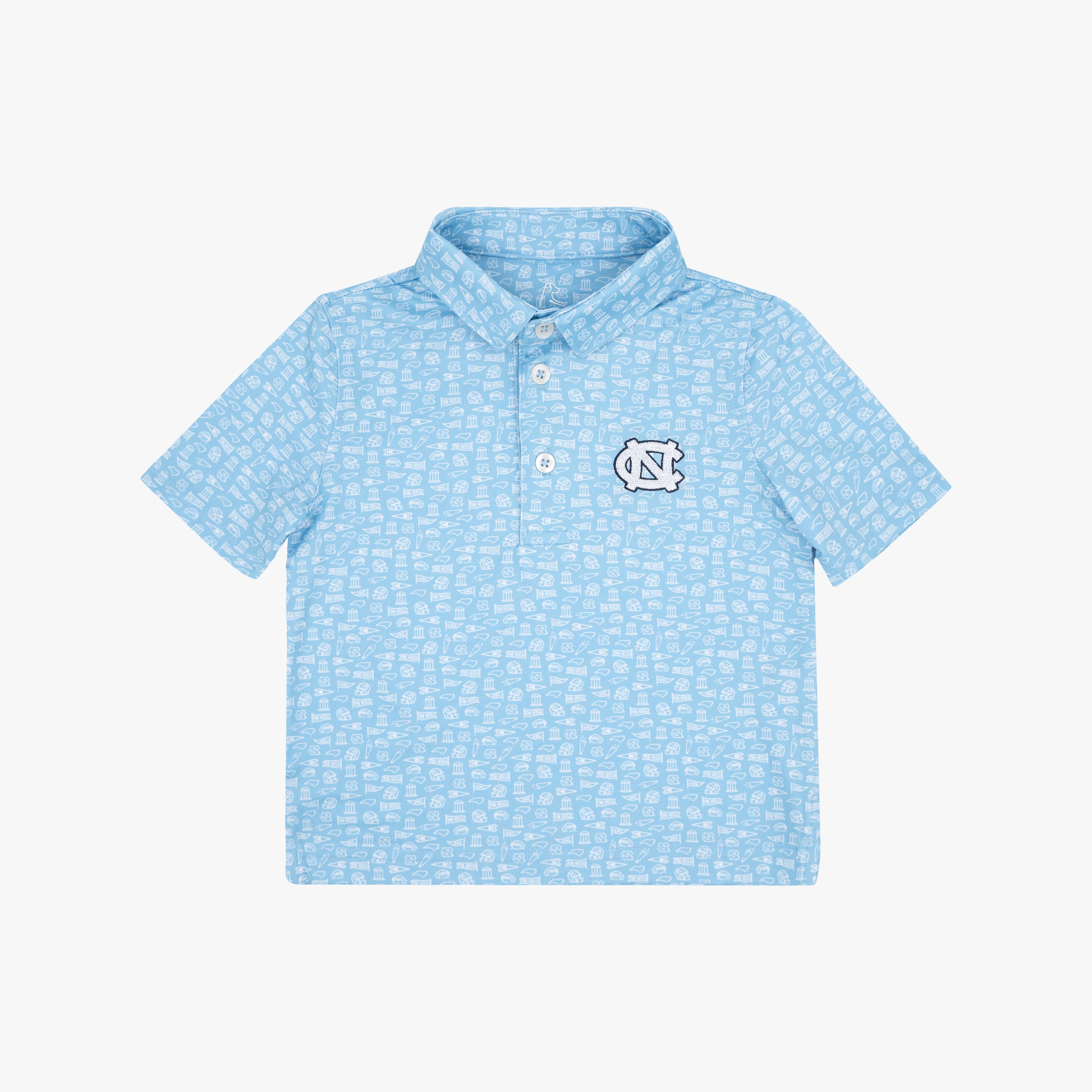 The Lil' UNC Gameday 2.0 | Collegiate Polo | The UNC Gameday 2.0 - Powder Blue/White - 1