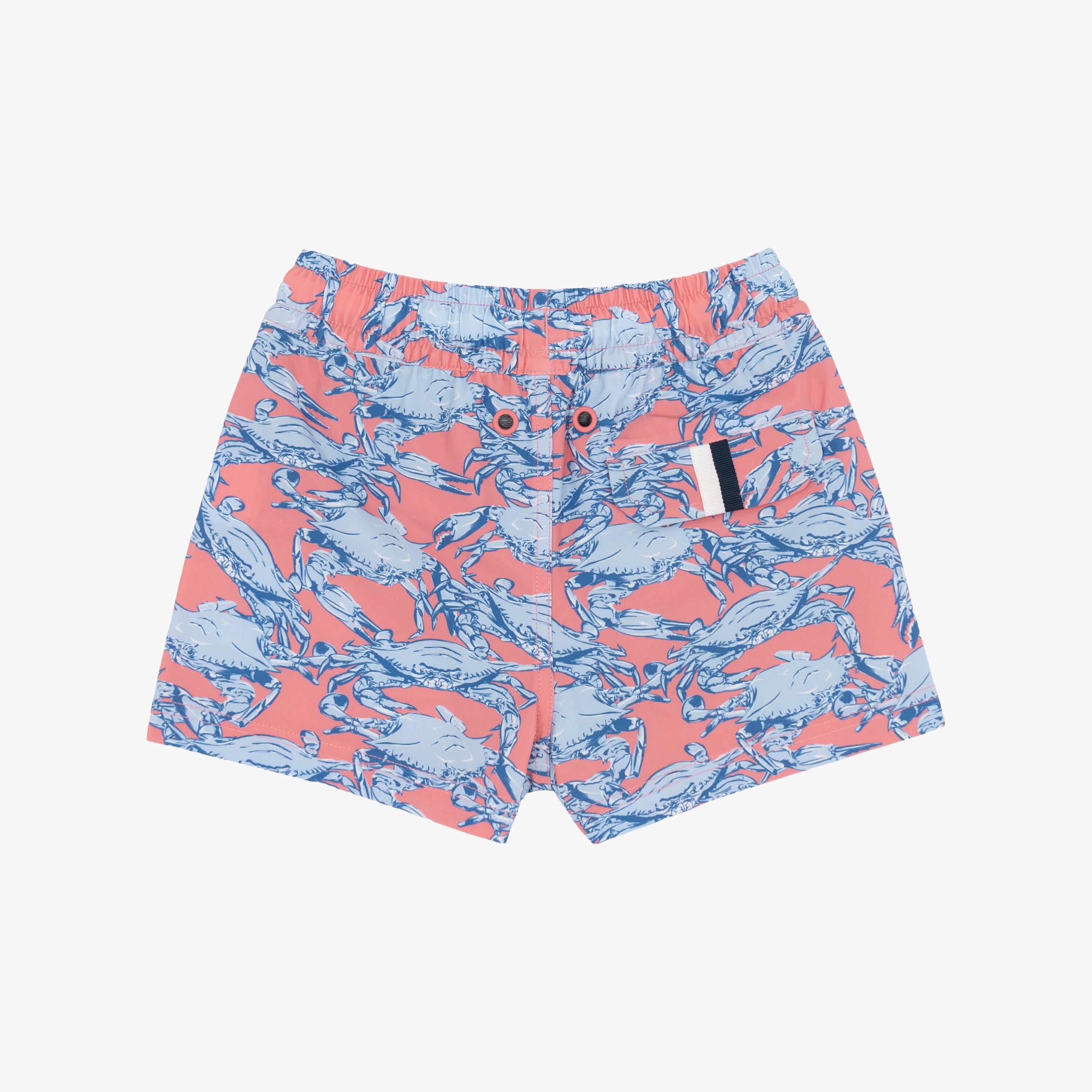 Alternative view of Lil' Medley Swim Trunk | The Claws - Washed Red/Baby Blue