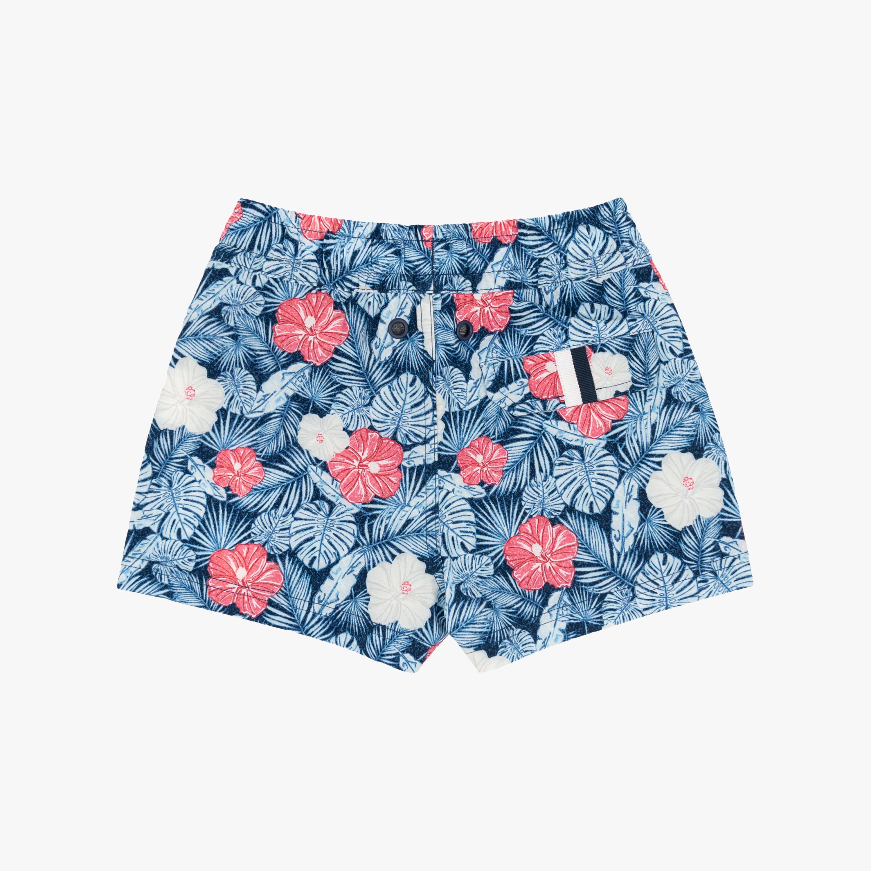 Alternative view of Lil' Medley Swim Trunk | The Hibiscus - Admiral Navy/Pale Blue