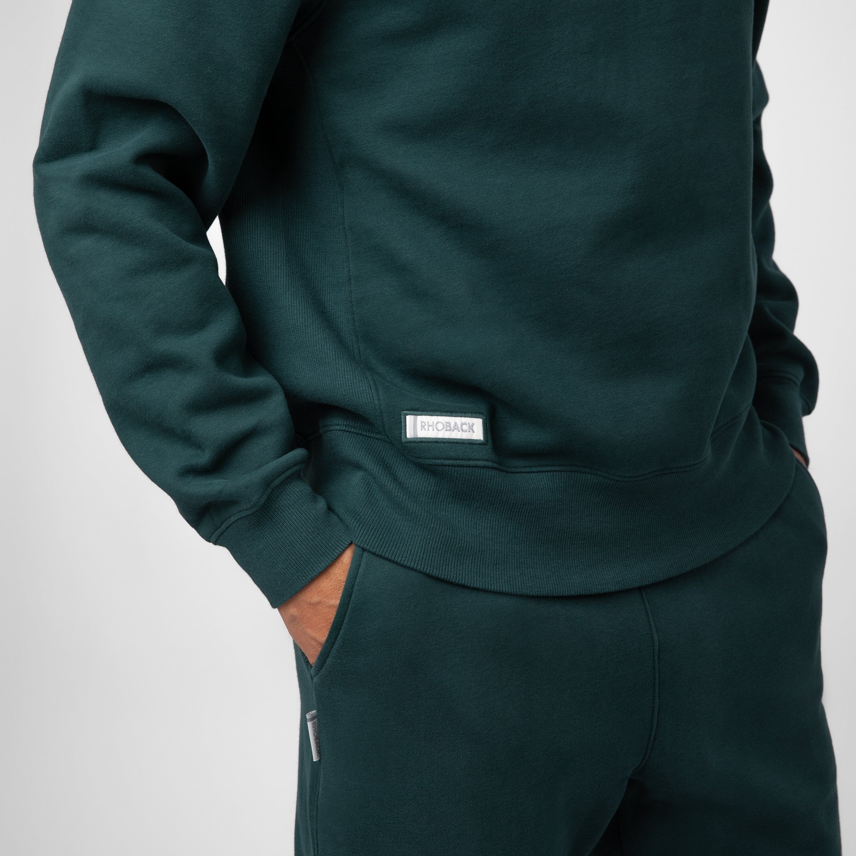 Alternative view of Ready Crewneck | Solid - Ponderosa Green