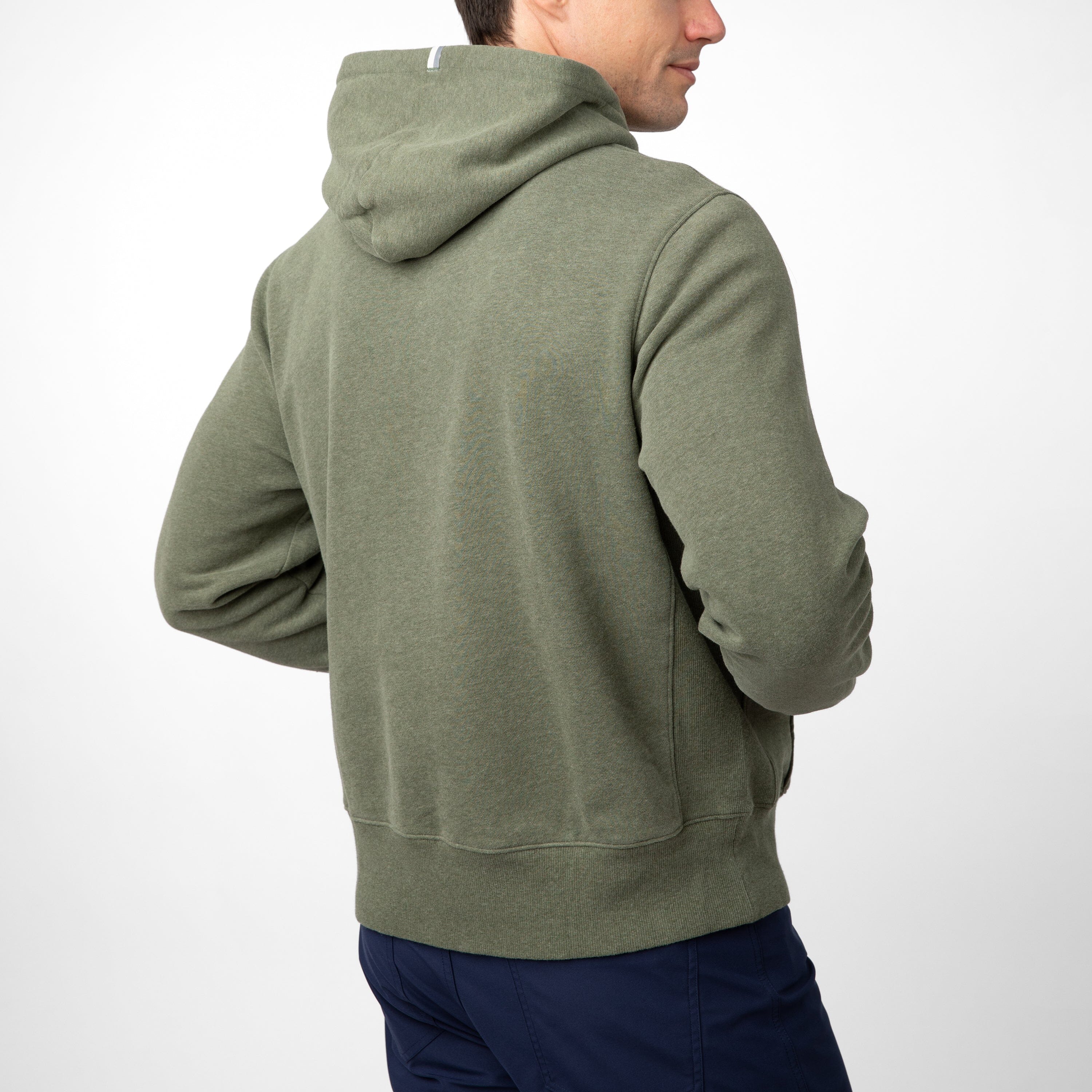 Alternative view of Ready Hoodie | Heather - Moss Green
