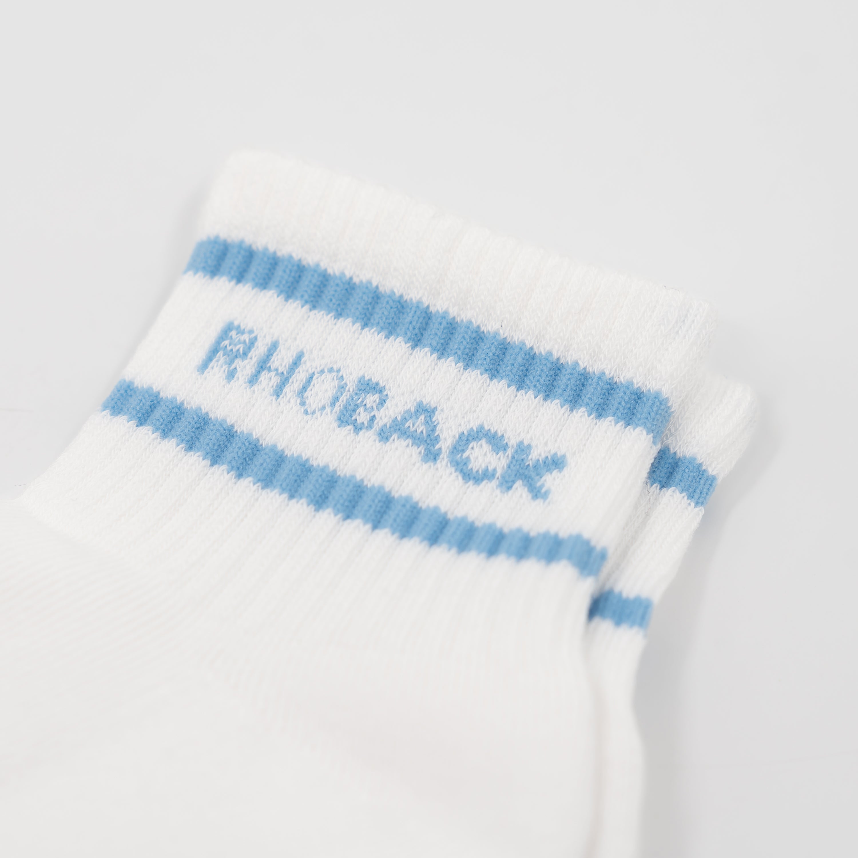 Alternative view of Stratus Performance Half Crew Socks | Solid - White - Pure Blue