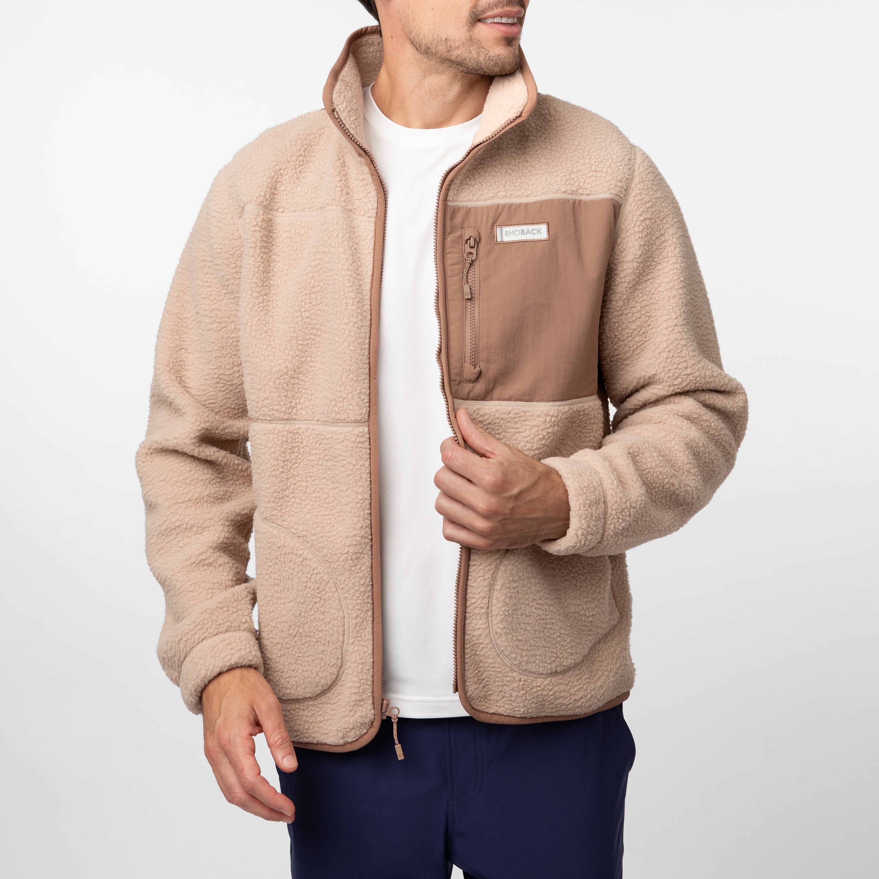 Summit Crest Full-Zip Jacket | Solid - Latte - Sepia