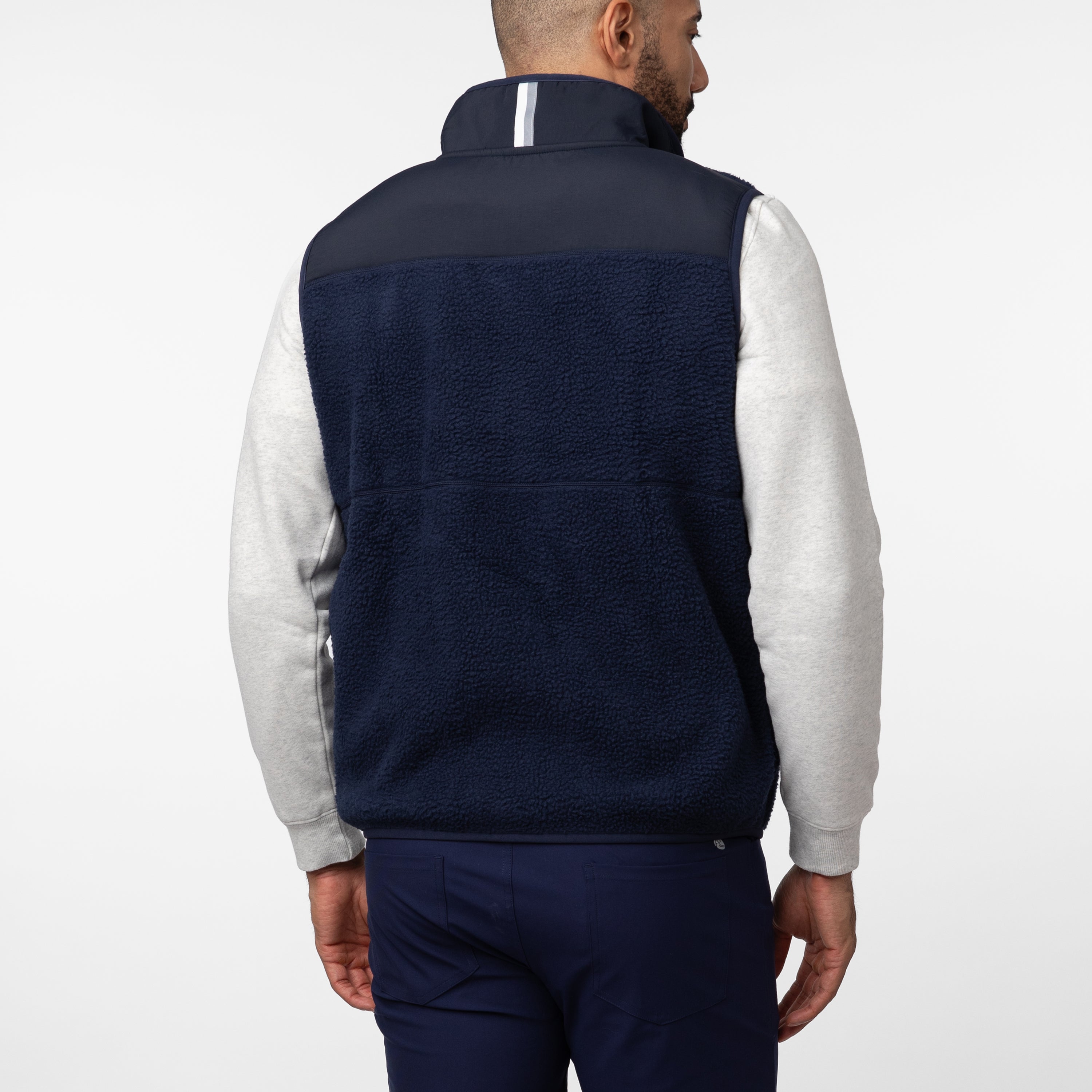 Alternative view of Summit Crest Full-Zip Vest | Solid - Fleet Navy