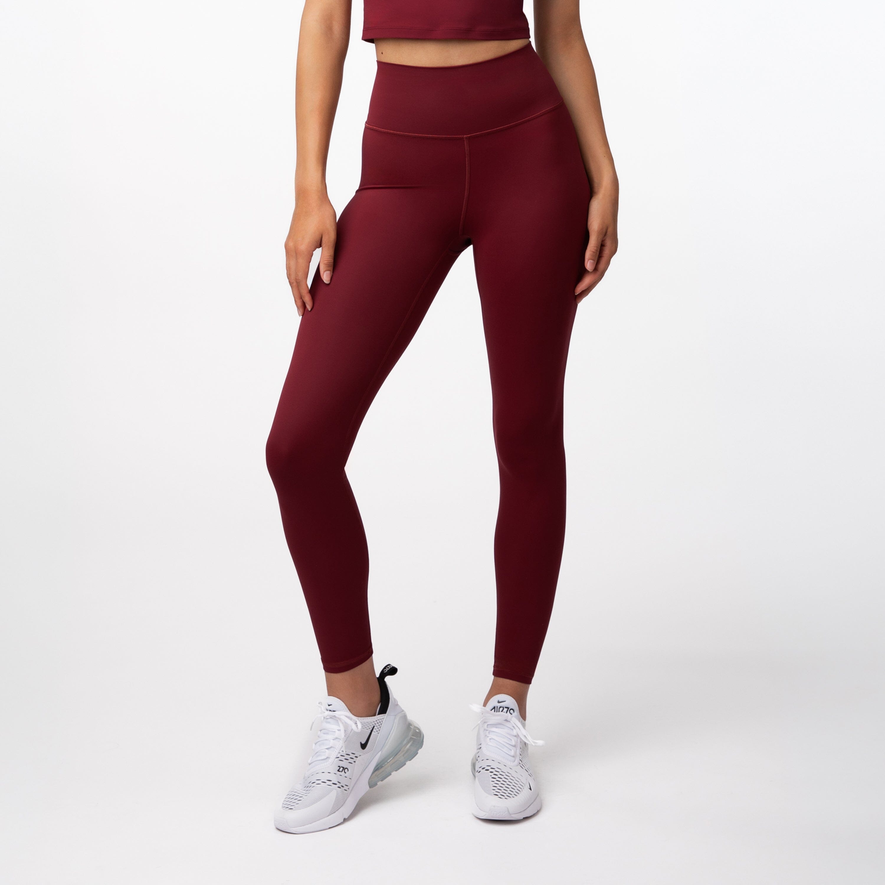 Alternative view of Vista High-Rise Legging | Solid - Merlot