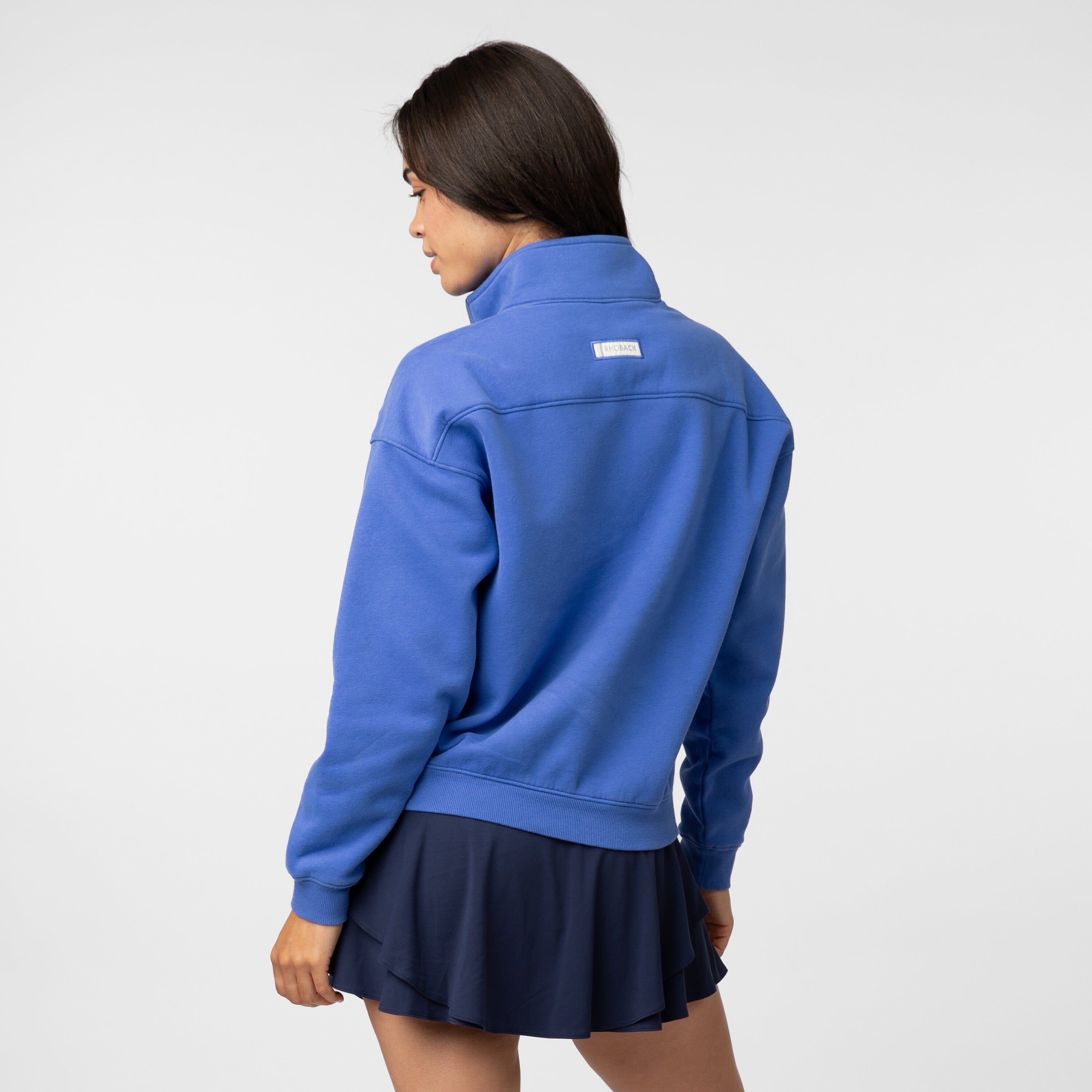 Alternative view of Serenity Half-Zip | Solid - Bunker Blue