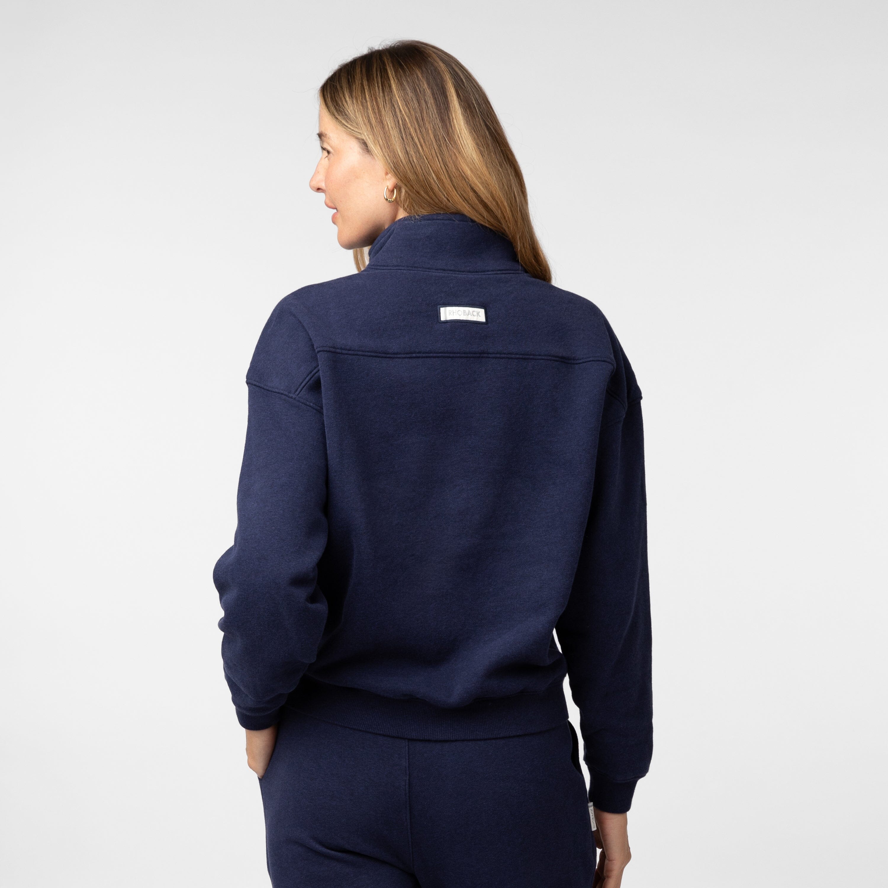 Alternative view of Serenity Half-Zip | Heather - Indigo Blue