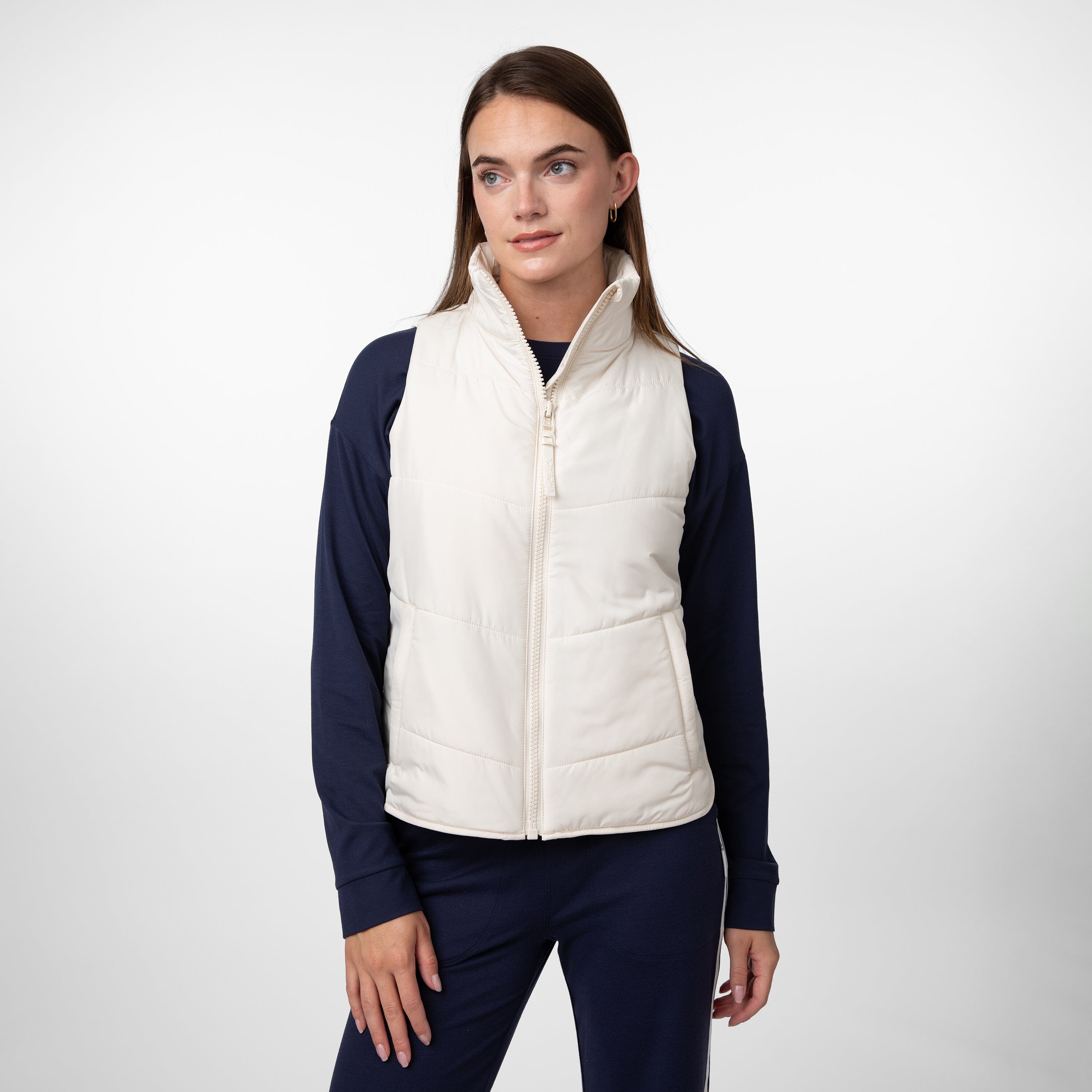 Alternative view of Cisco Insulated Vest | Solid - Ivory