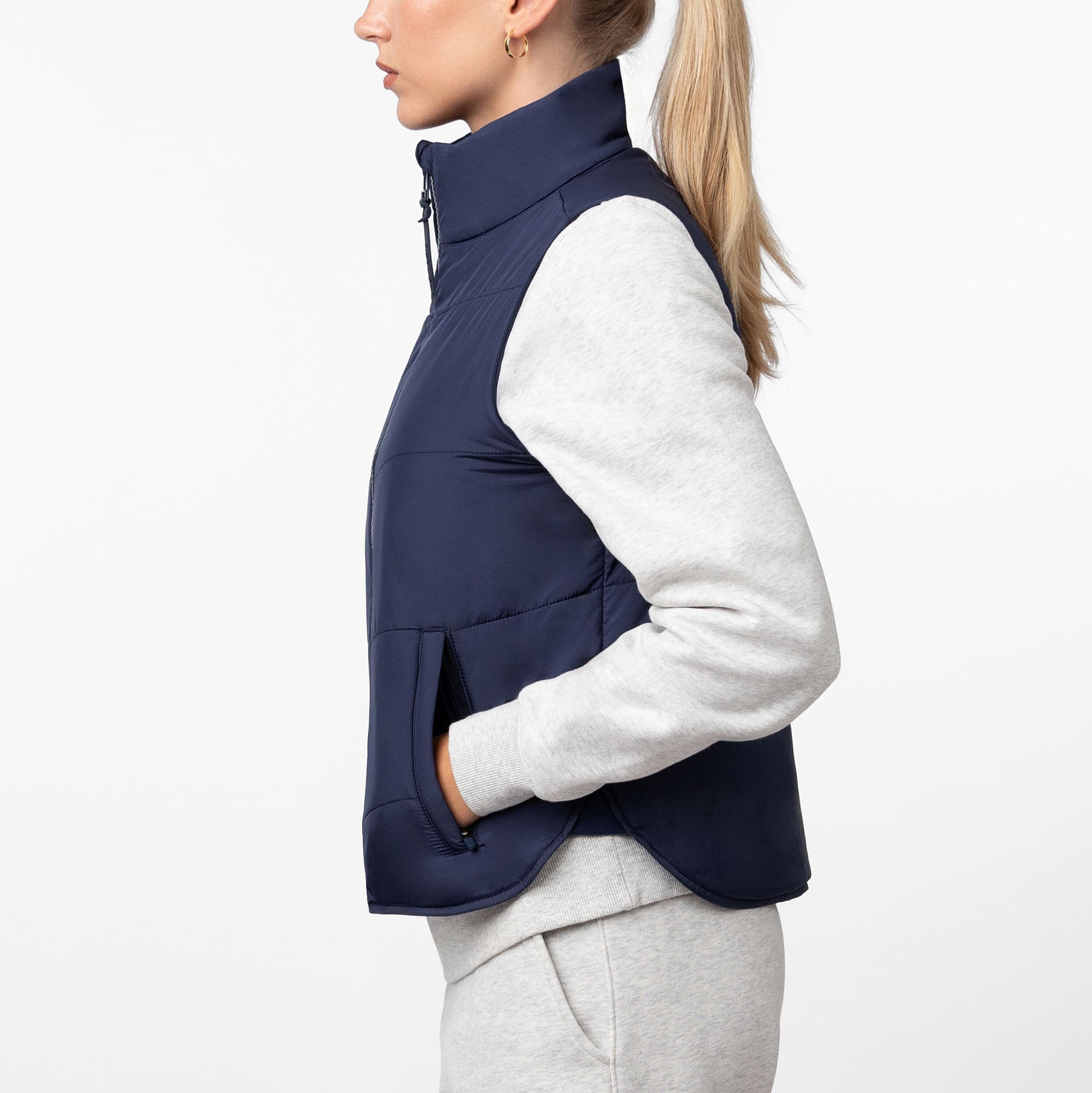 Alternative view of Cisco Insulated Vest | Solid - Fleet Navy