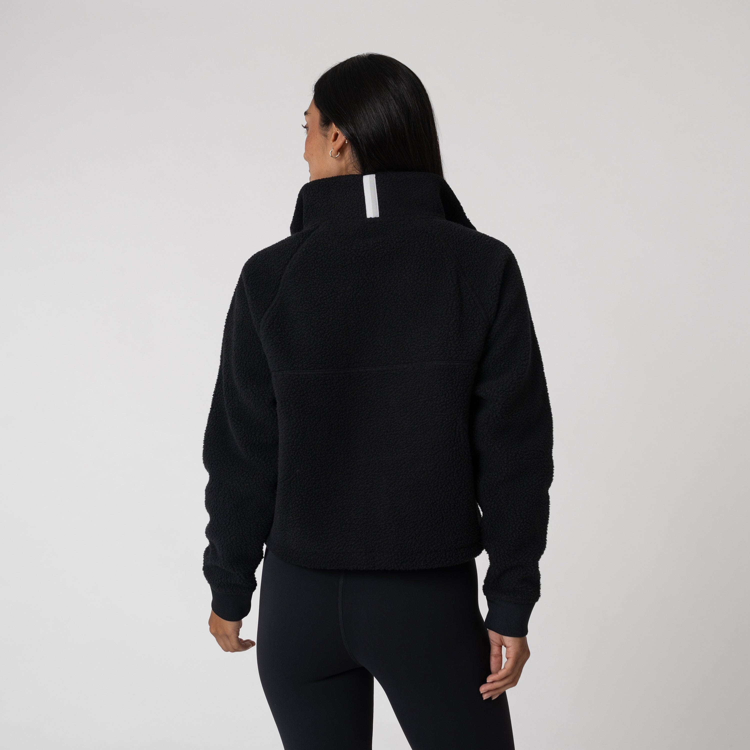 Alternative view of Rivanna Fleece Pullover | Solid - Midnight Black
