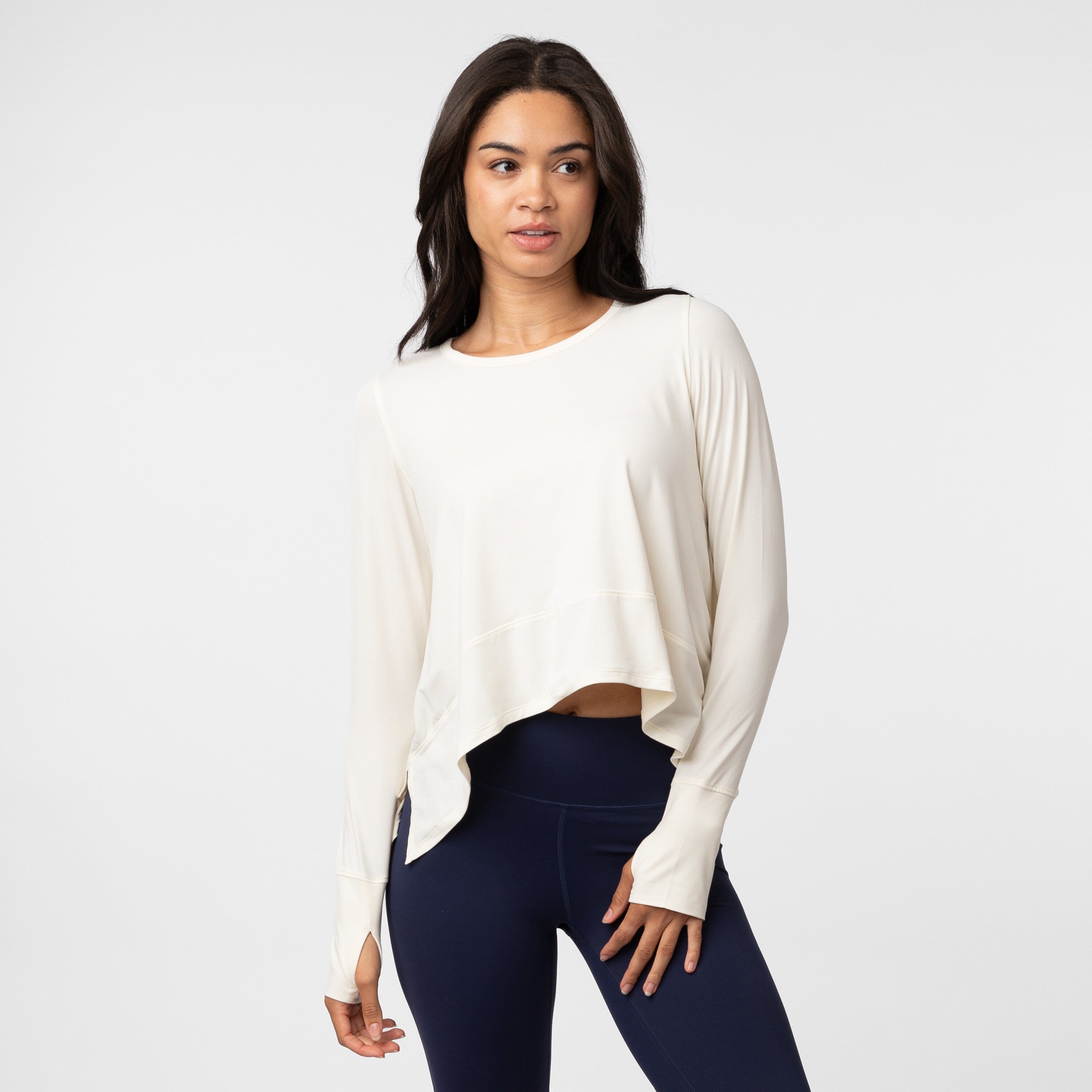 Drift Long Sleeve Flowy Tee | Solid - Ivory