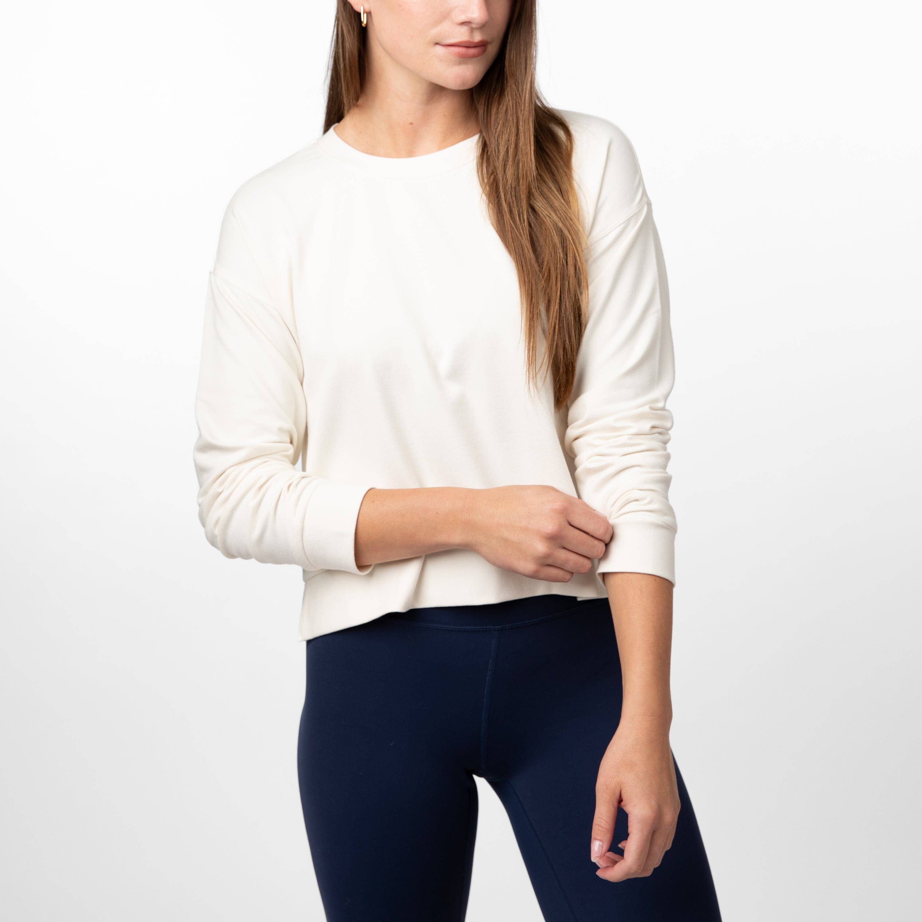 Tempo Crewneck | Heather - Ivory/Parchment White