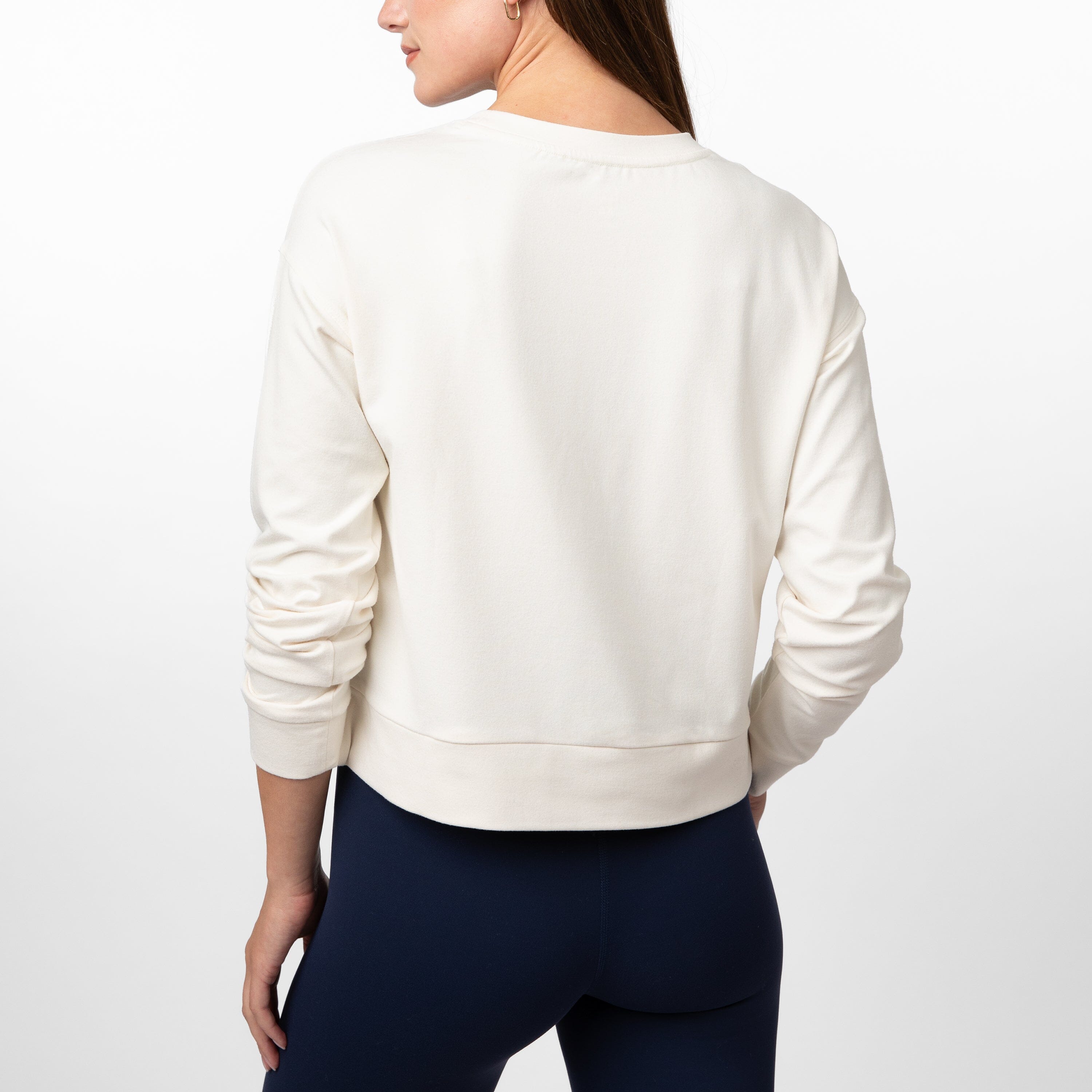 Alternative view of Tempo Crewneck | Heather - Ivory/Parchment White