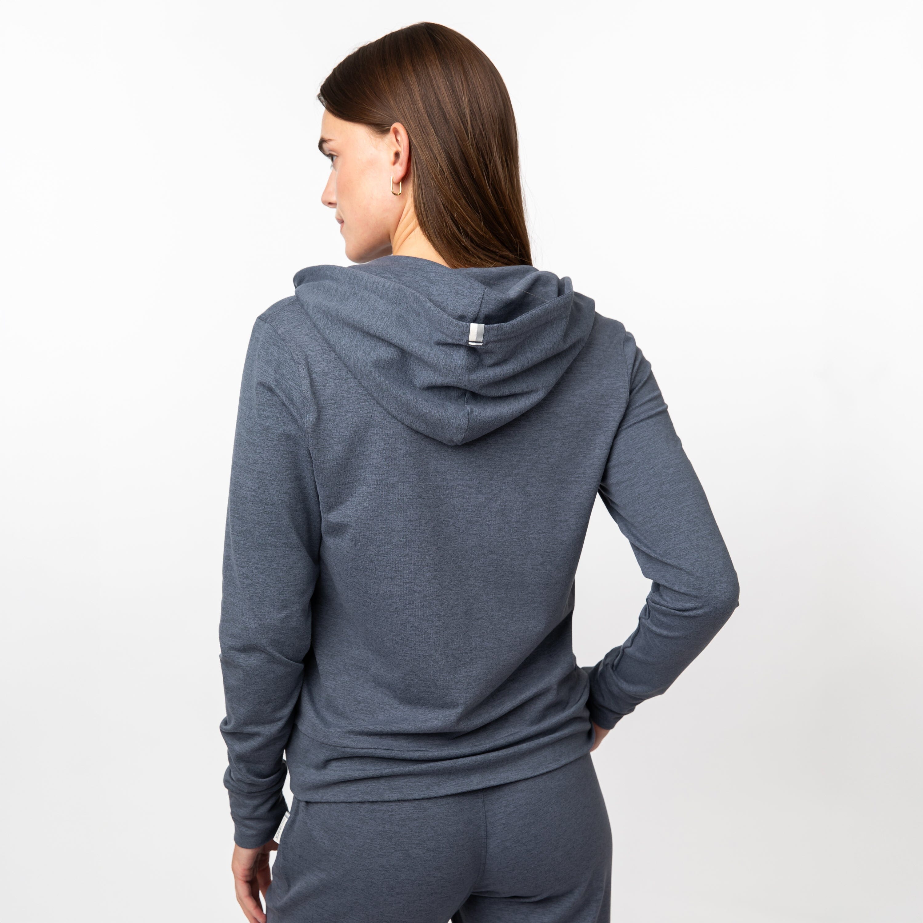 Alternative view of Tempo Full-Zip Hoodie | Heather - Postgame Grey/Everest Grey