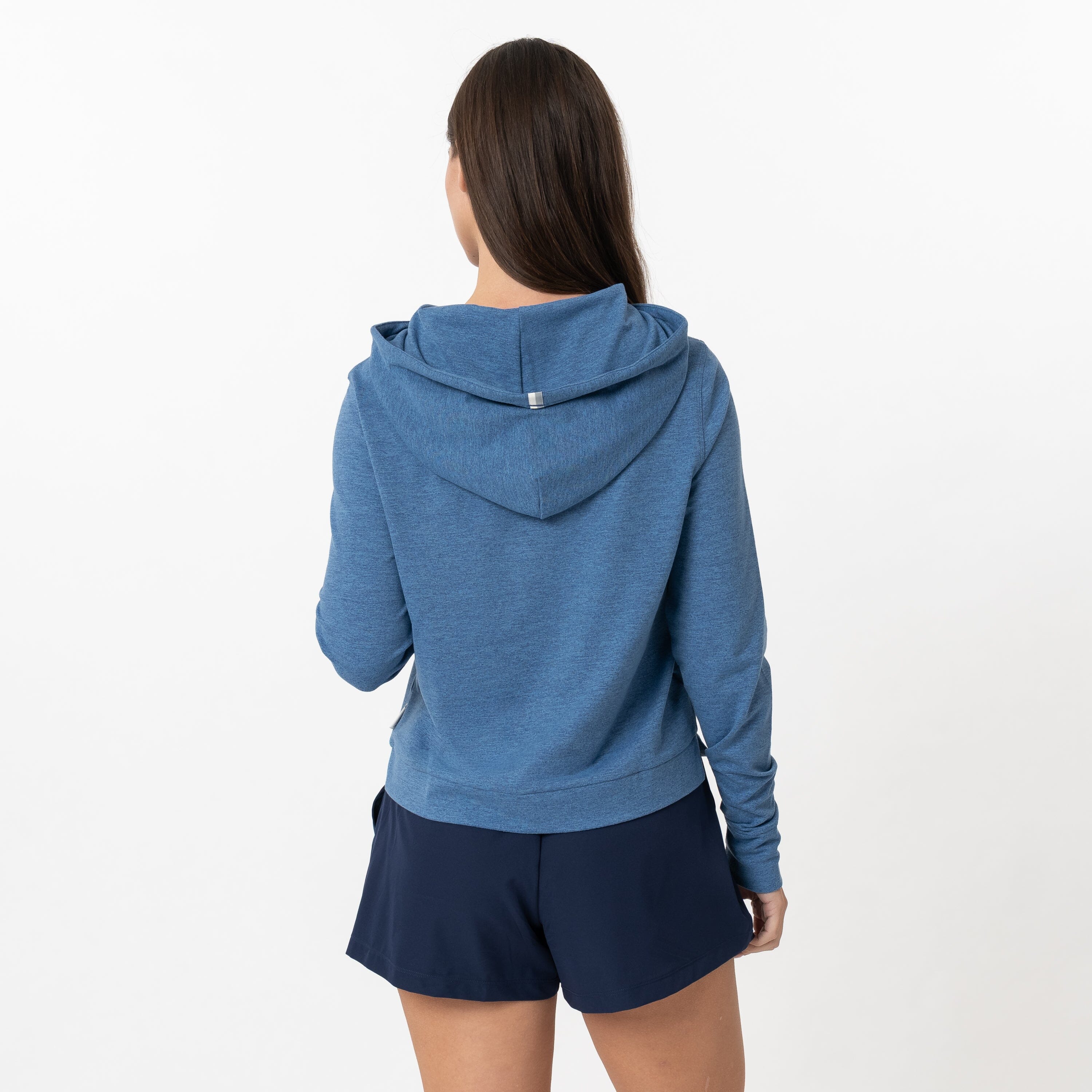 Alternative view of Tempo Performance Hoodie | Heather - Coastal Blue/Potomac Blue