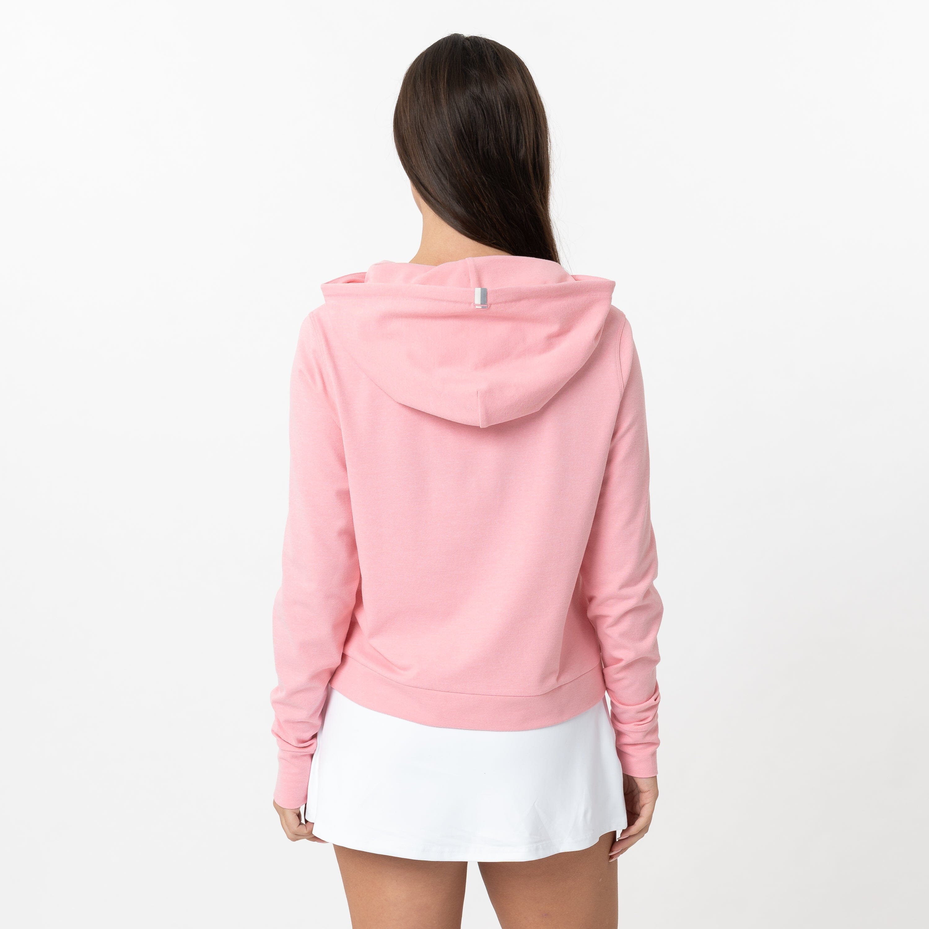 Alternative view of Tempo Performance Hoodie | Heather - Lotus Pink/Dogwood Pink